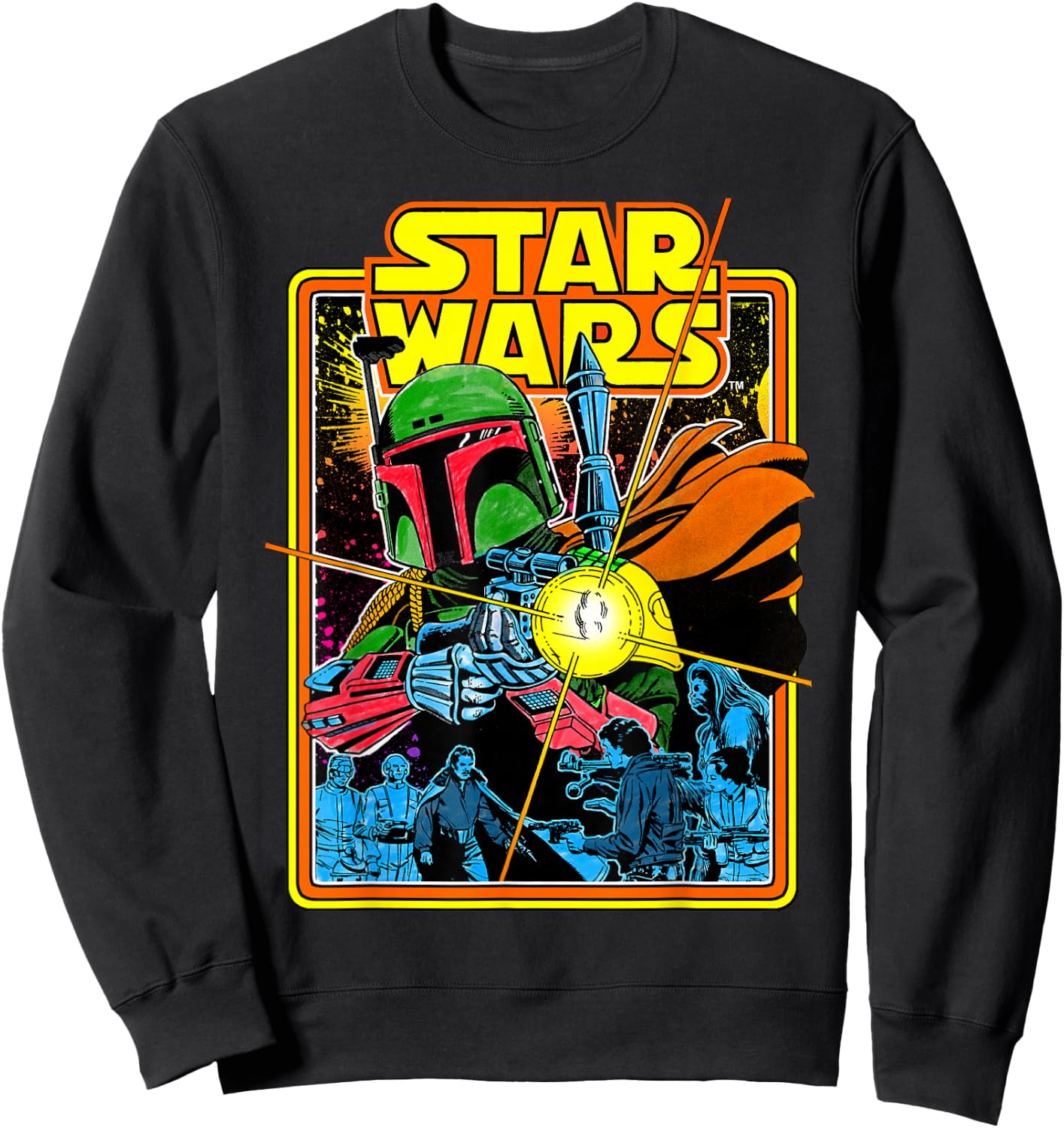 Star Wars Boba Fett Bounty Hunter Comic Book Cover Sweatshirt - Sweatshirt | Black
