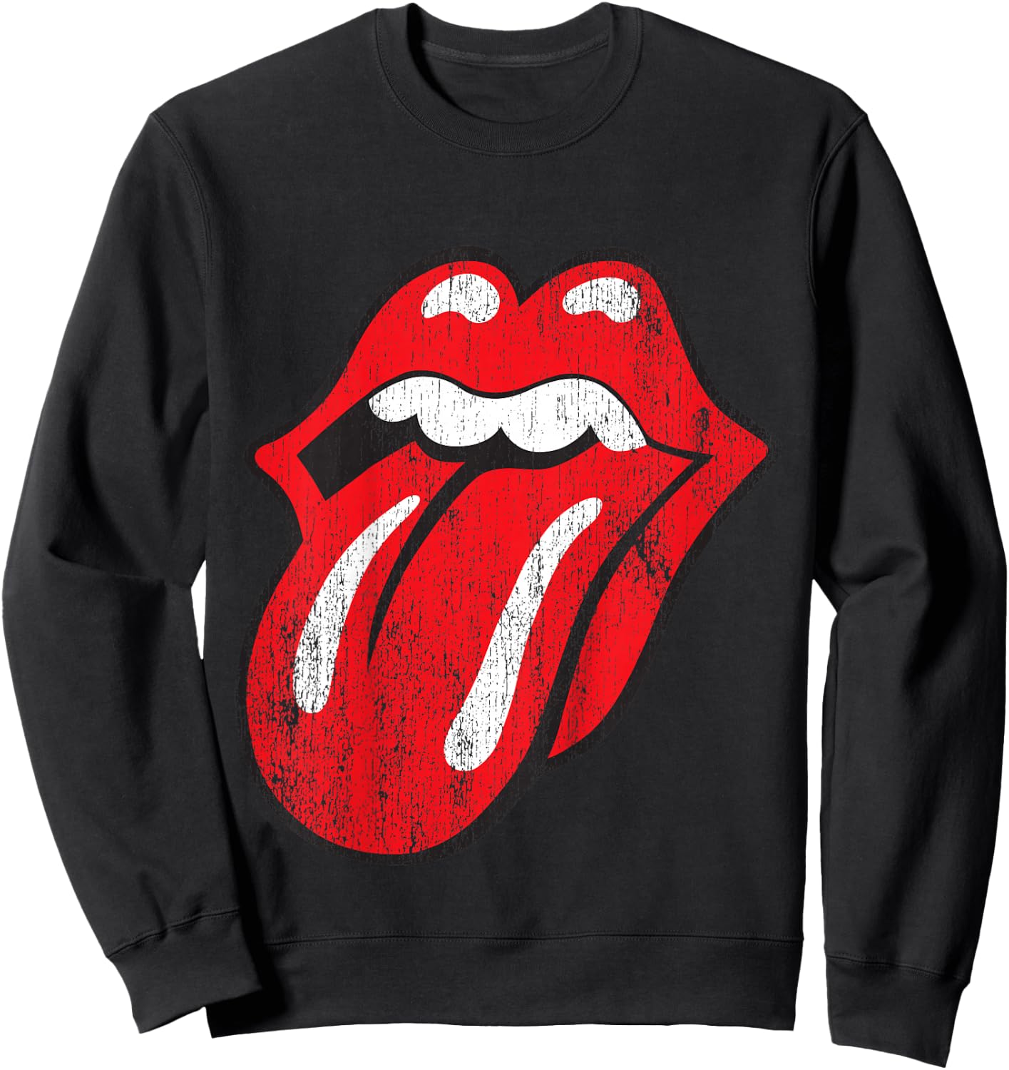 The Rolling Stones Distressed Tongue Youth Sweatshirt - Sweatshirt | Black