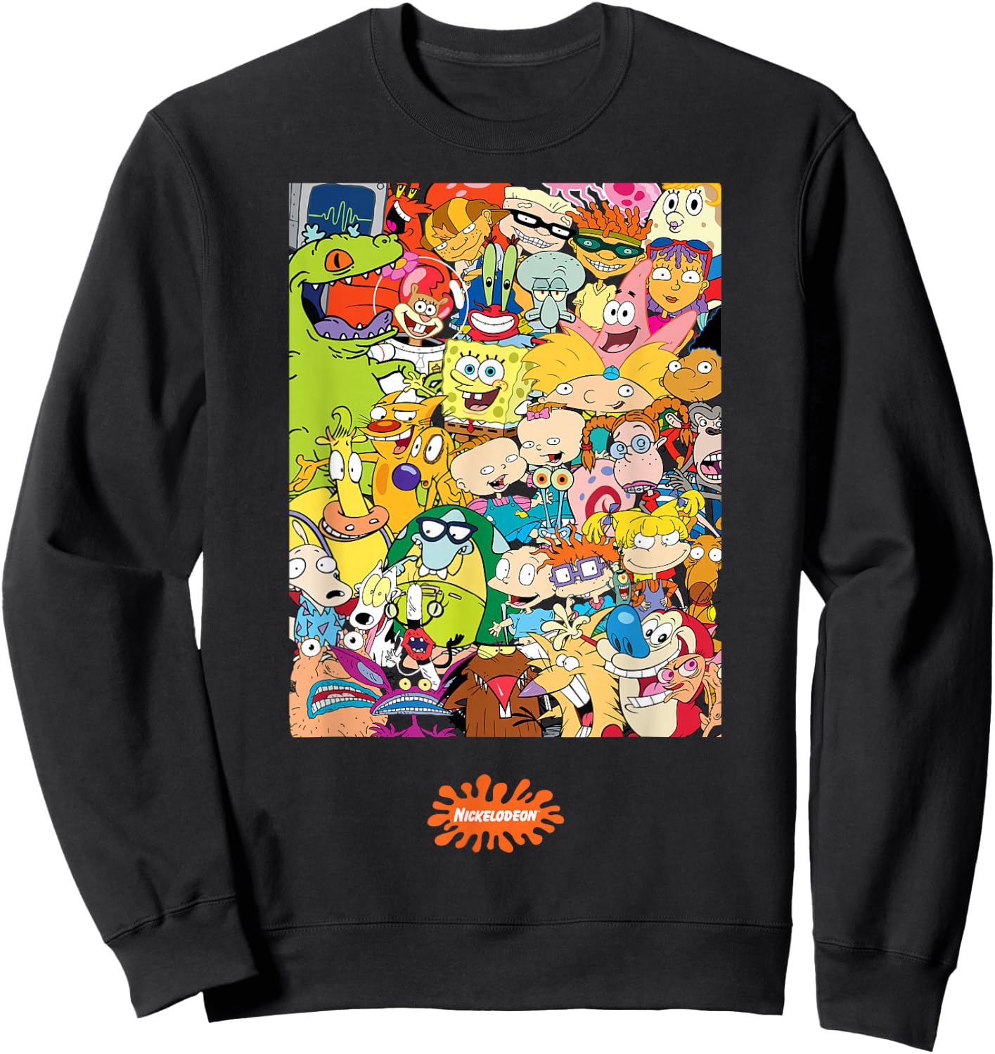 Nickelodeon Classic 90s Characters Sweatshirt - Sweatshirt | Black