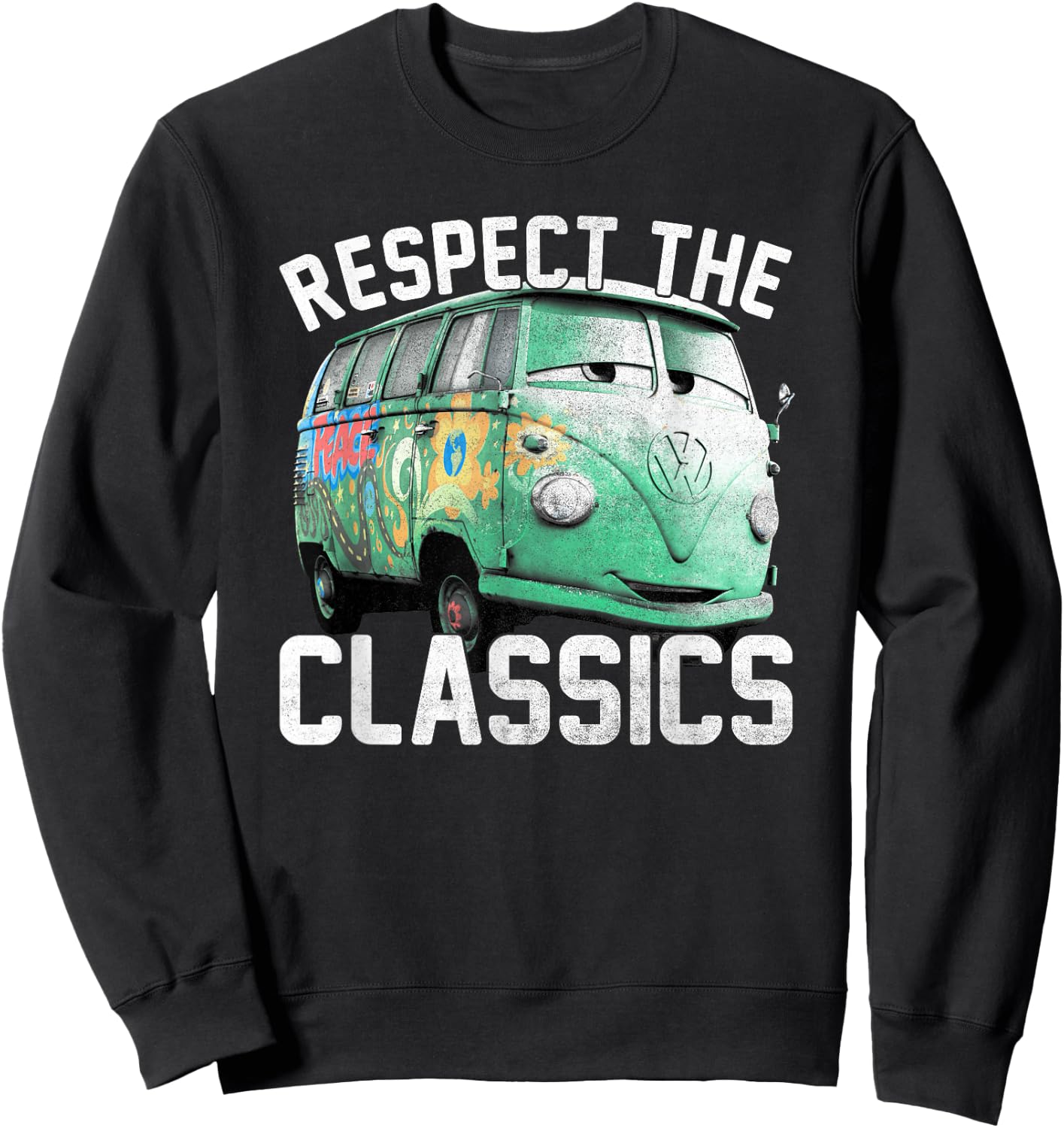 Disney Pixar Cars 2 Fillmore Respect The Classics Vintage Sweatshirt - Sweatshirt | Black