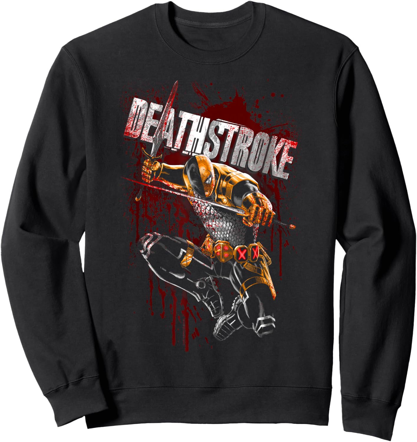 Batman Deathstroke Blood Splattered Sweatshirt - Sweatshirt | Black