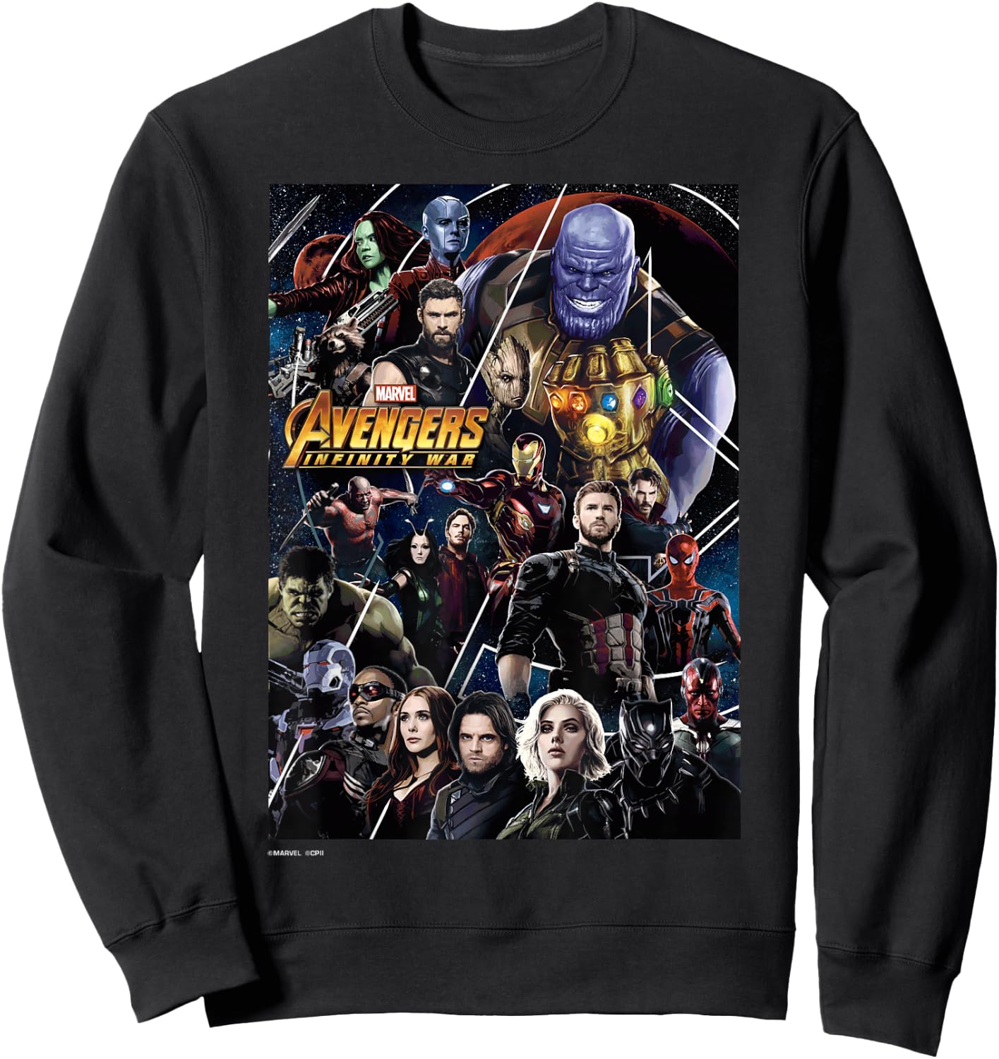Marvel Avengers Infinity War Group Poster Graphic Sweatshirt - Sweatshirt | Black