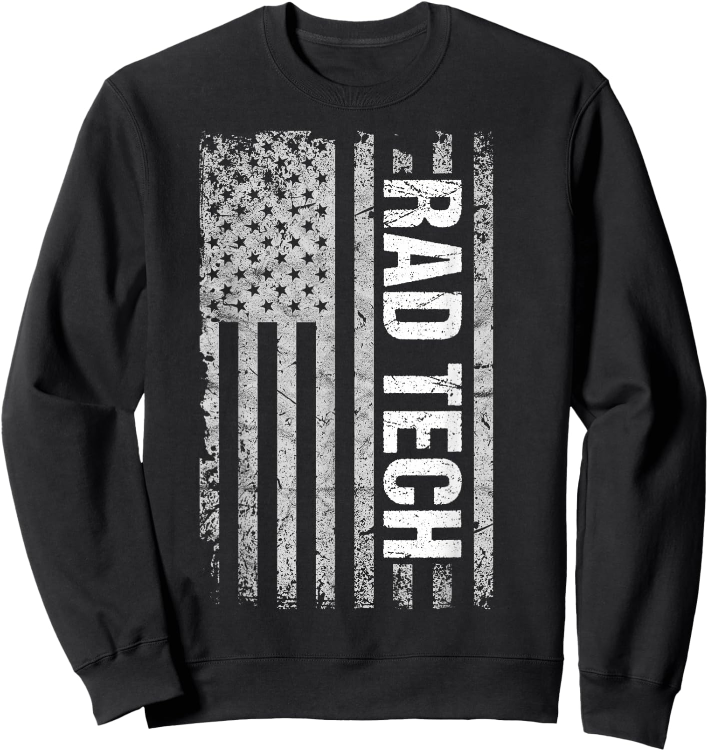 Rad Tech American Flag Radiology Gift Sweatshirt - Sweatshirt | Black