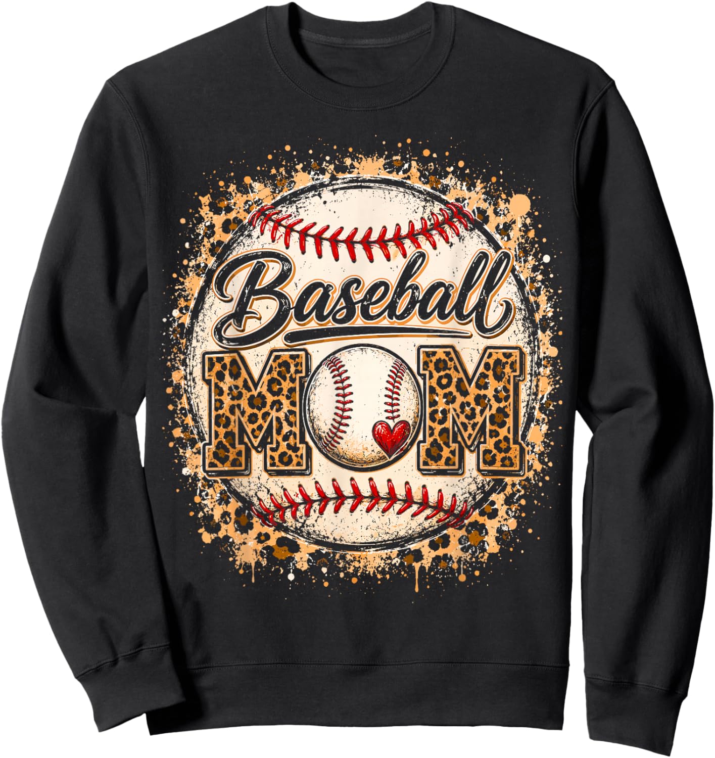 Baseball Mom Women Baseball Mama Mothers Day Sweatshirt - Sweatshirt | Black