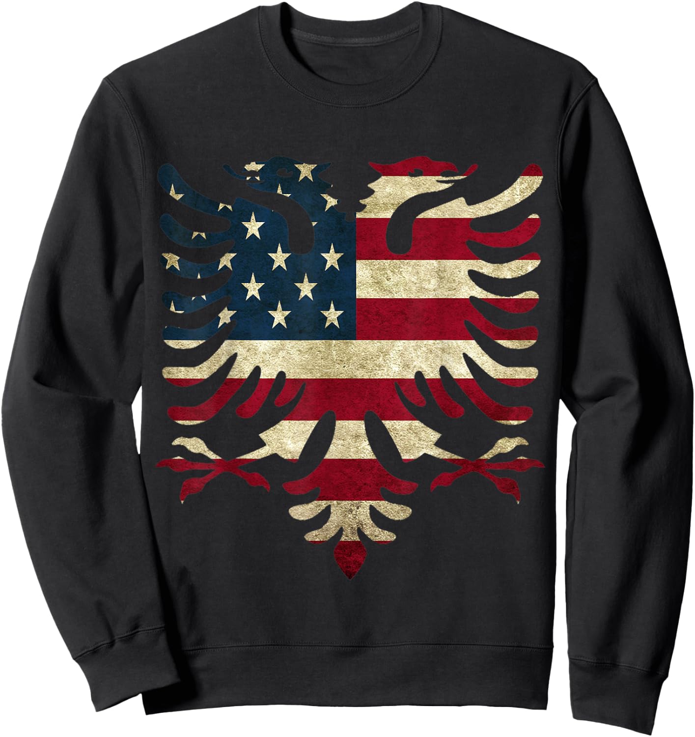 Albanian Eagle Shirt Men's Albanian With Eagle Sweatshirt - Sweatshirt | Black