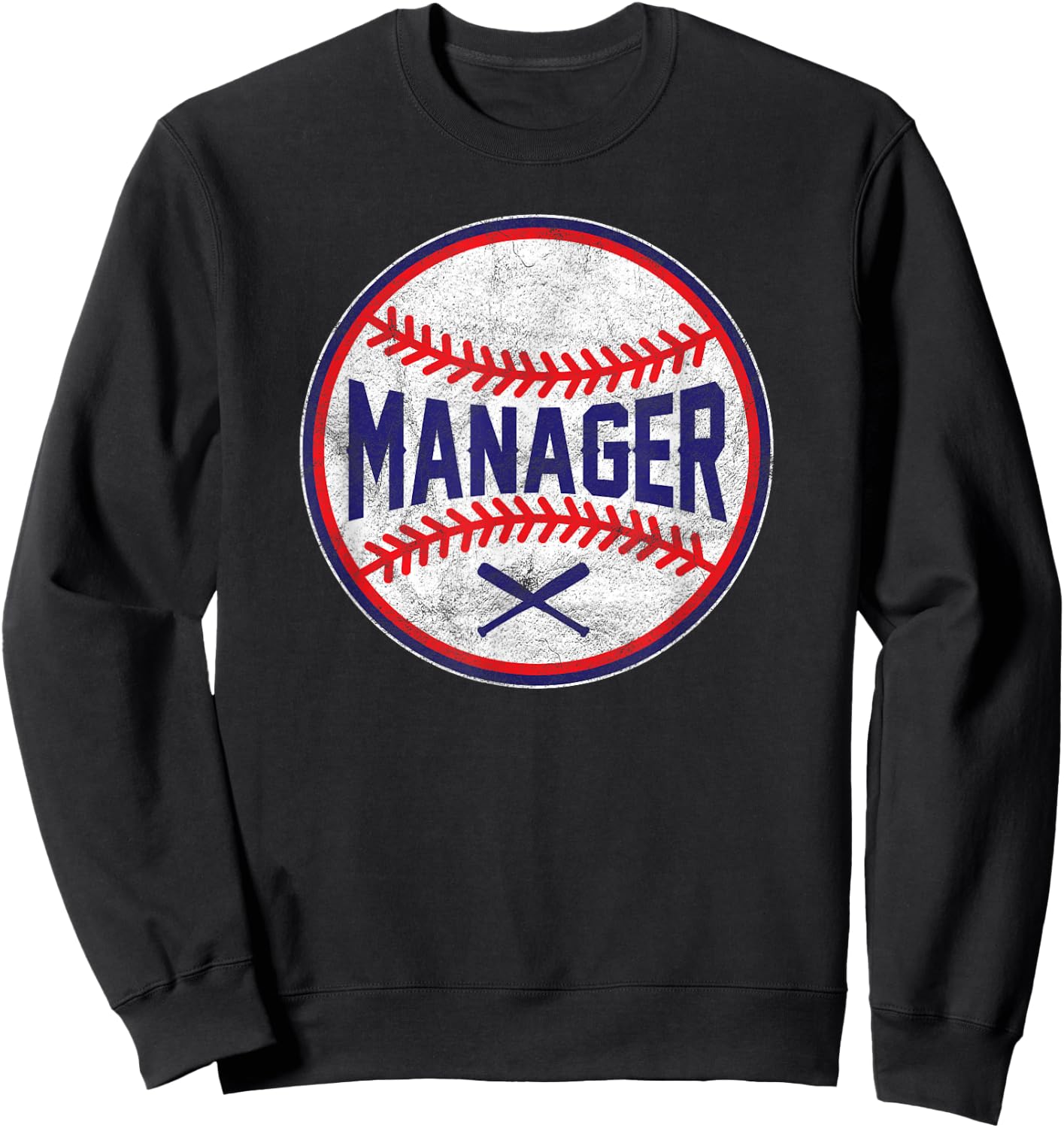 MANAGER Baseball Positions team designer shirts Sweatshirt - Sweatshirt | Black