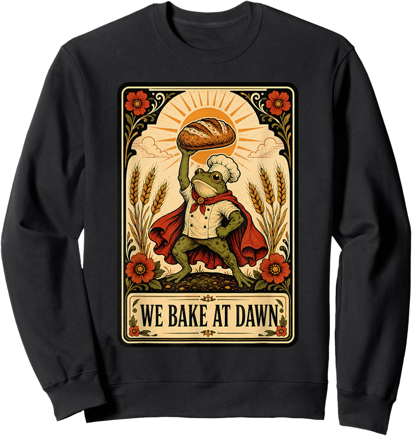We Bake At Dawn Bakery Sweatshirt - Sweatshirt | Black