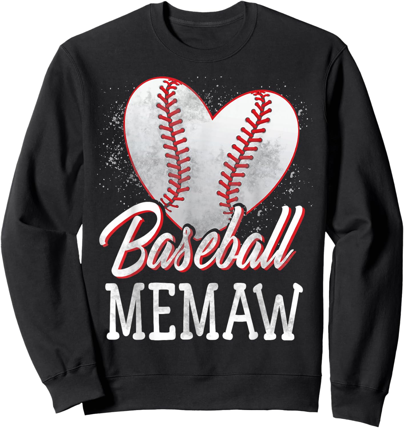 Baseball Memaw Baseball Player Sweatshirt - Sweatshirt | Black