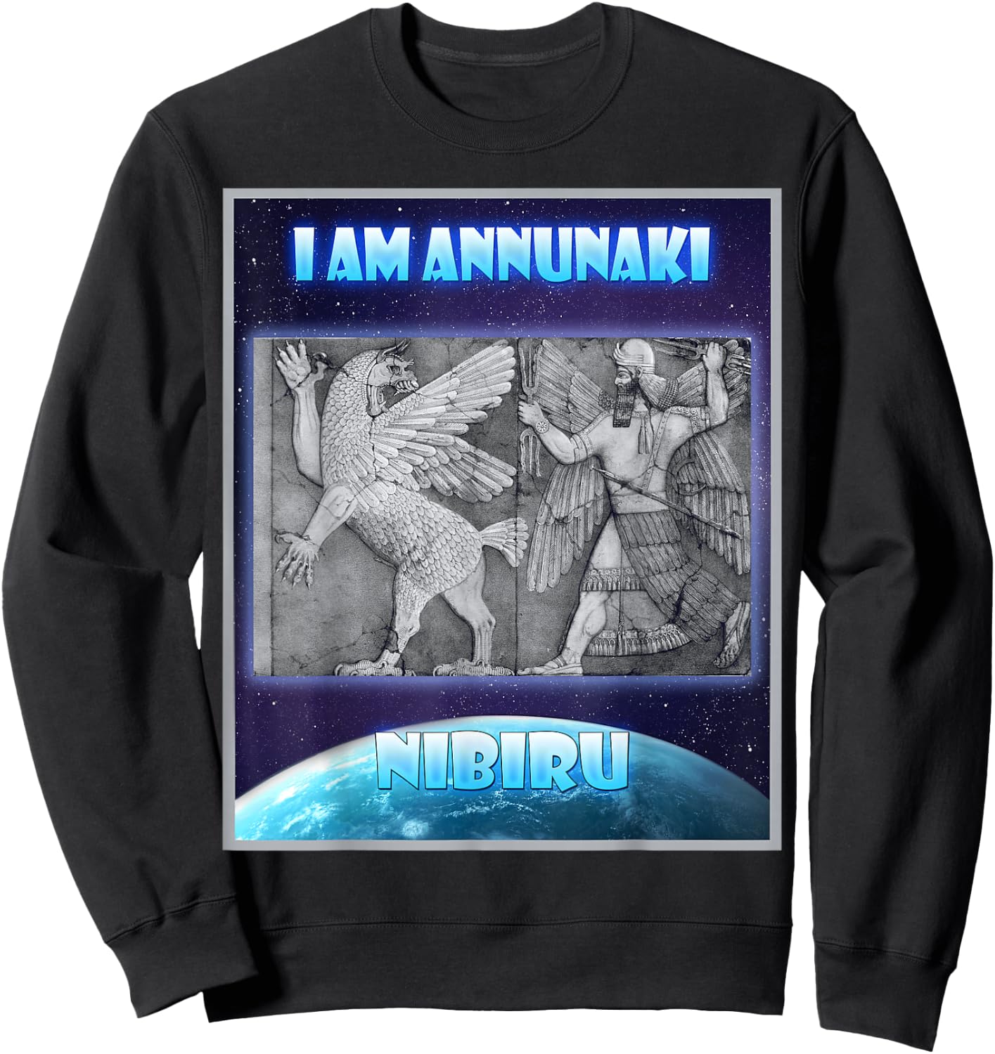 i am annunaki ancient aliens , sumerian gods Enki Sweatshirt - Sweatshirt | Black
