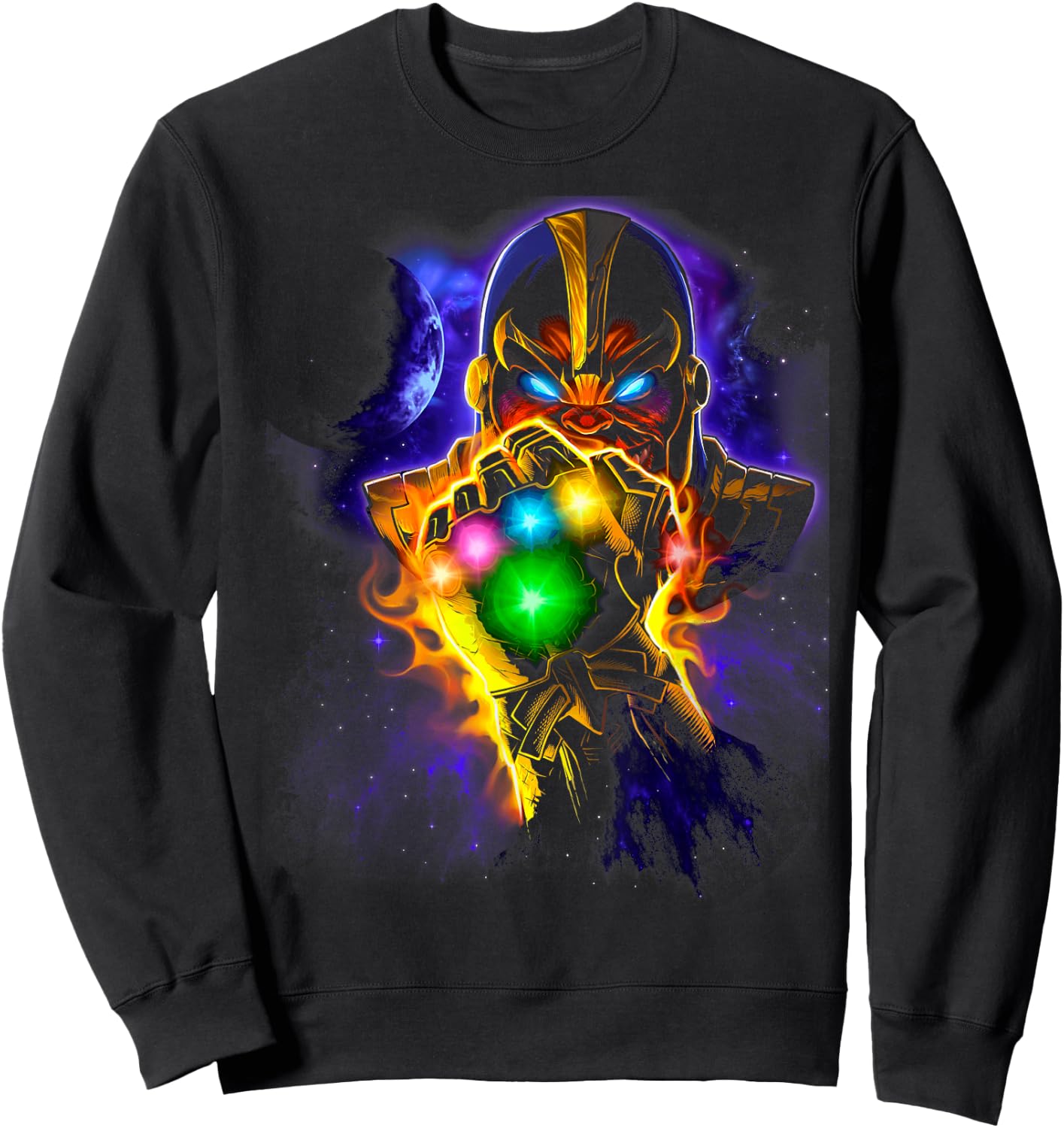 Marvel Thanos Powerful Glowing Infinity Gauntlet Sweatshirt - Sweatshirt | Black