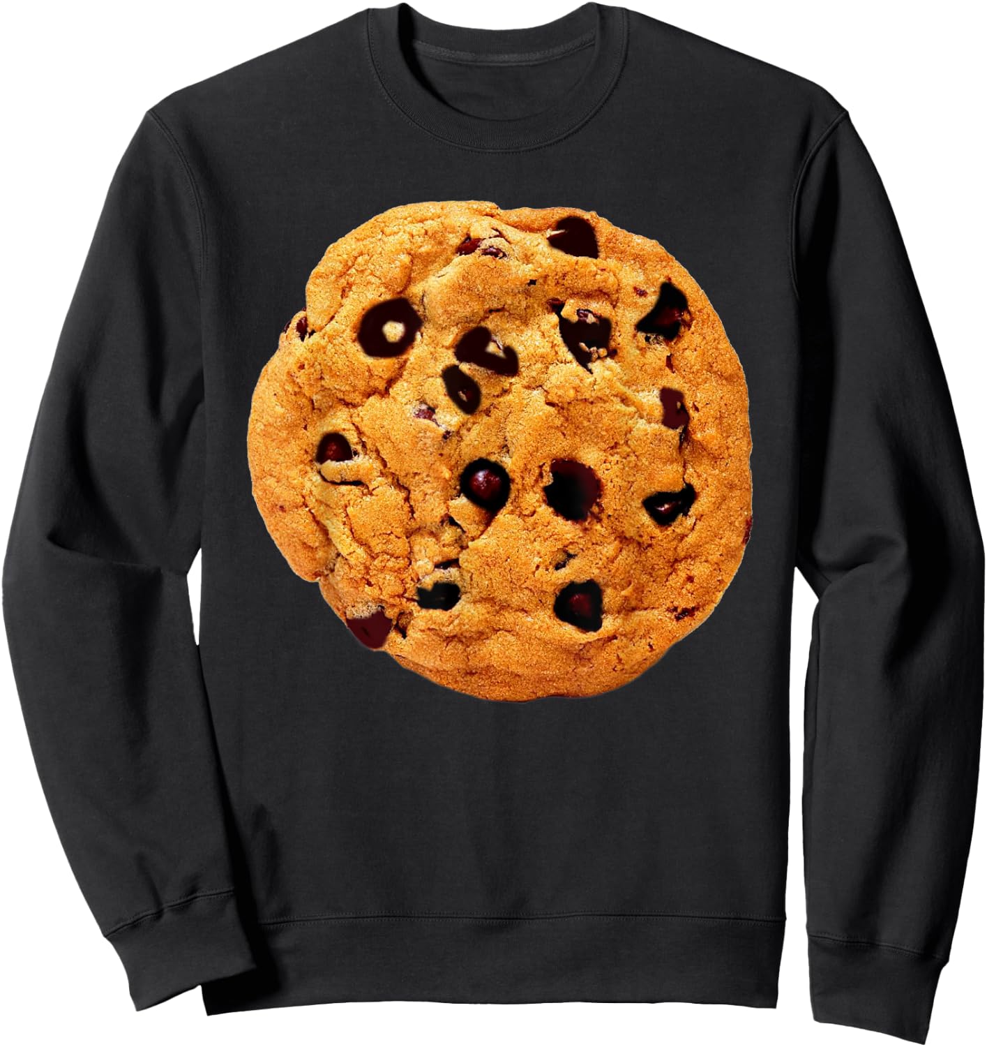 Chocolate Chip Cookie Costume Shirt Last Minute Lazy Party Sweatshirt - Sweatshirt | Black