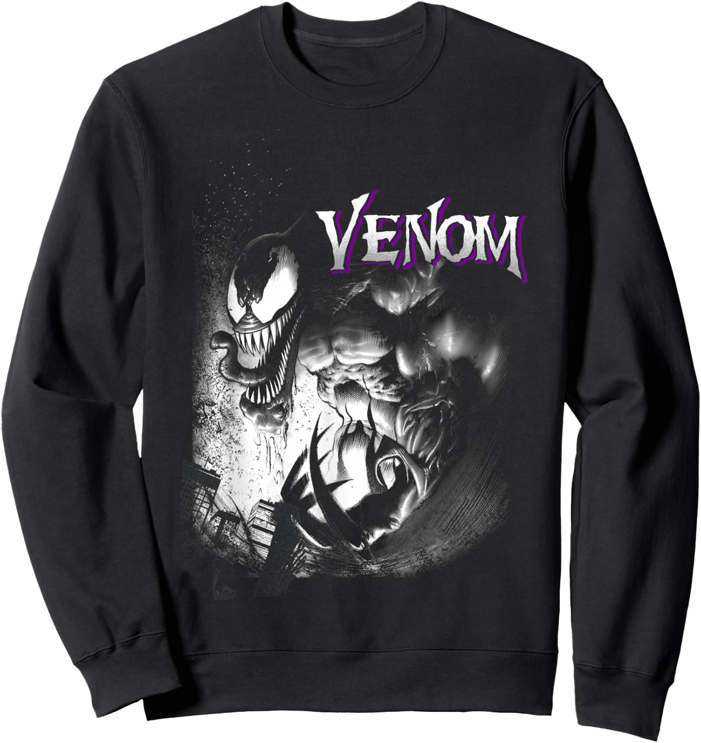 Marvel Venom City Shadows Graphic Sweatshirt - Sweatshirt | Black