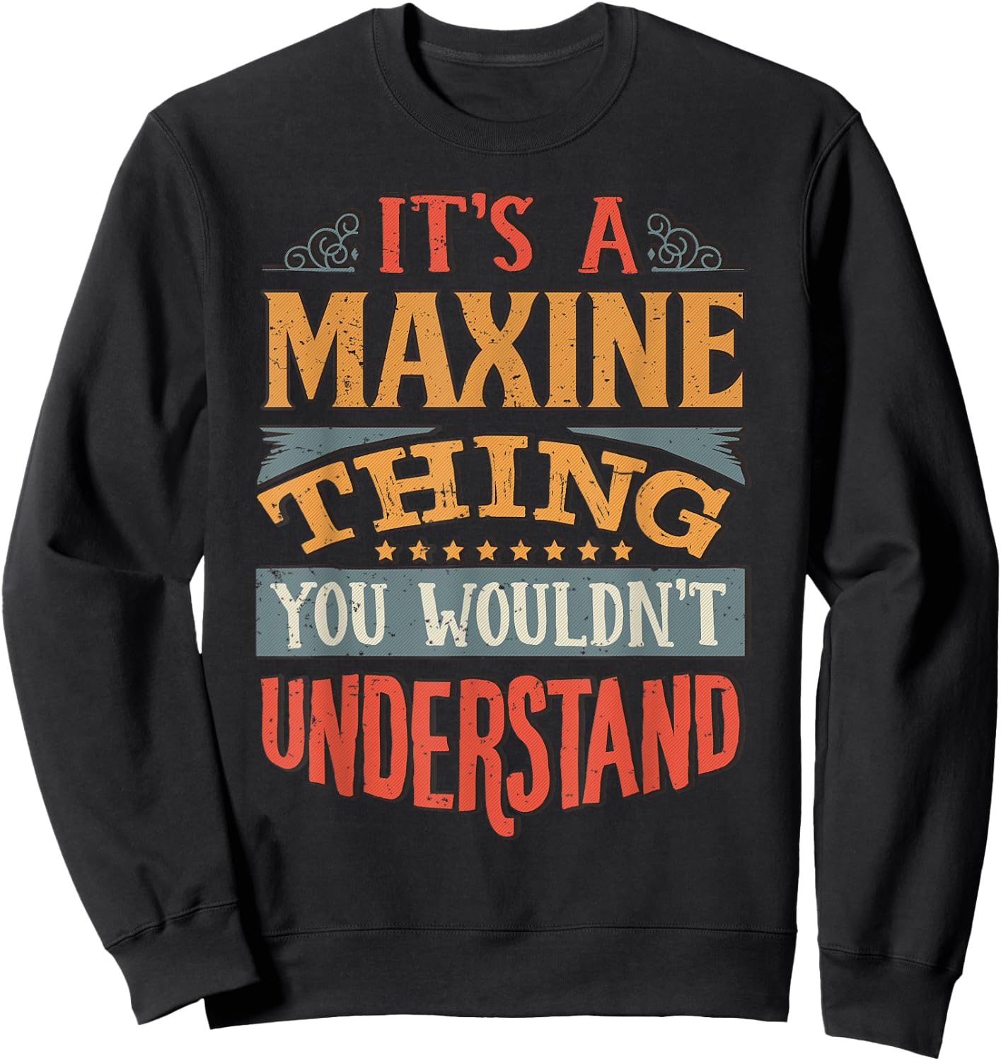 Maxine Name Sweatshirt - Sweatshirt | Black