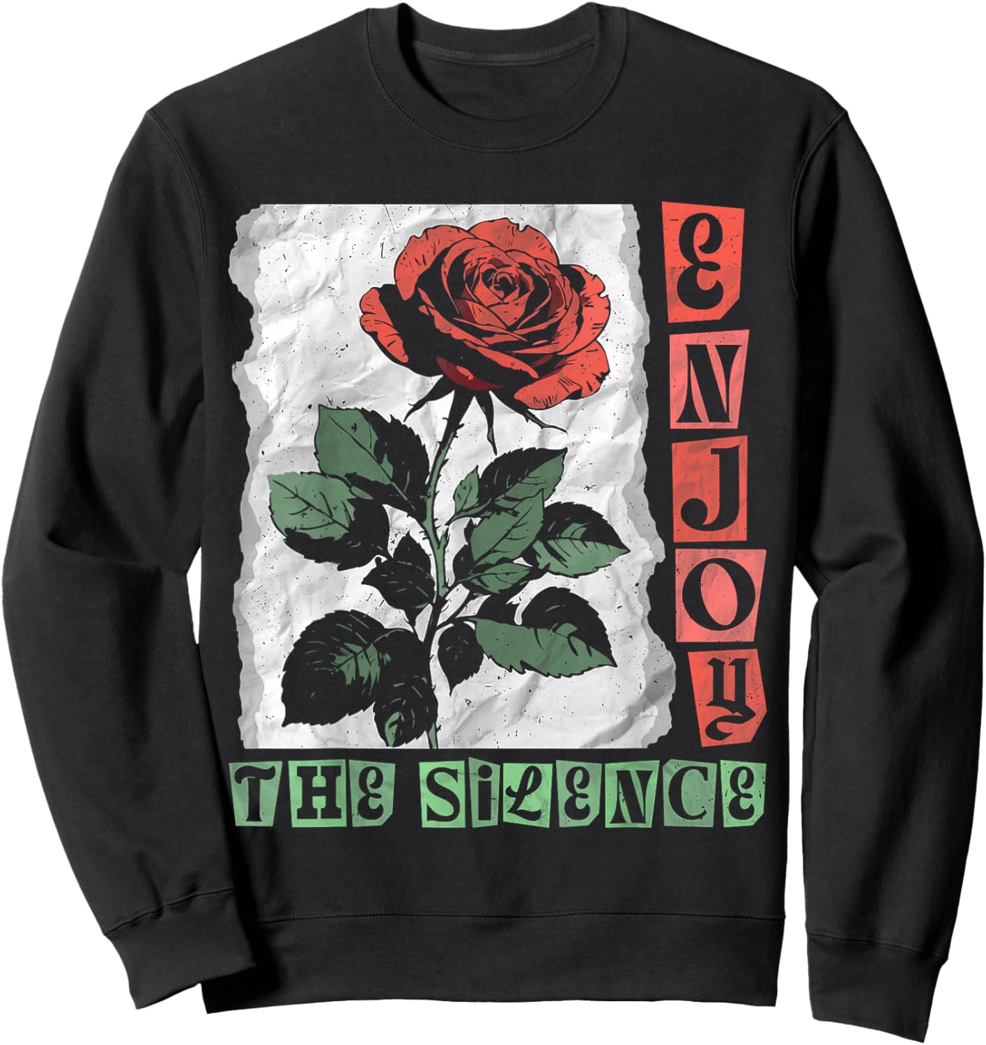 Gardener Roses Garden ENJOY THE SILENCE Funny Roses Sweatshirt - Sweatshirt | Black