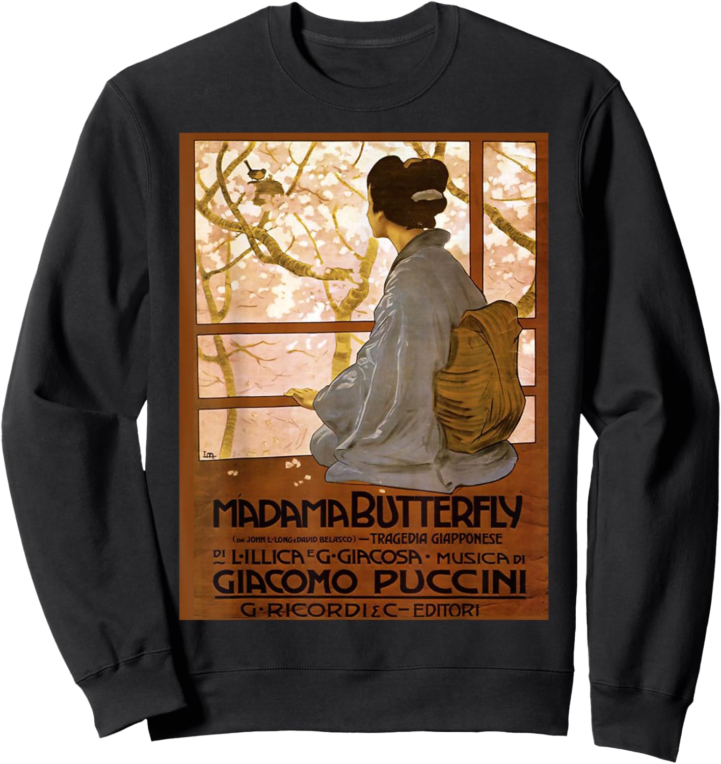 Vintage poster - Madama Butterfly Retro Sweatshirt - Sweatshirt | Black