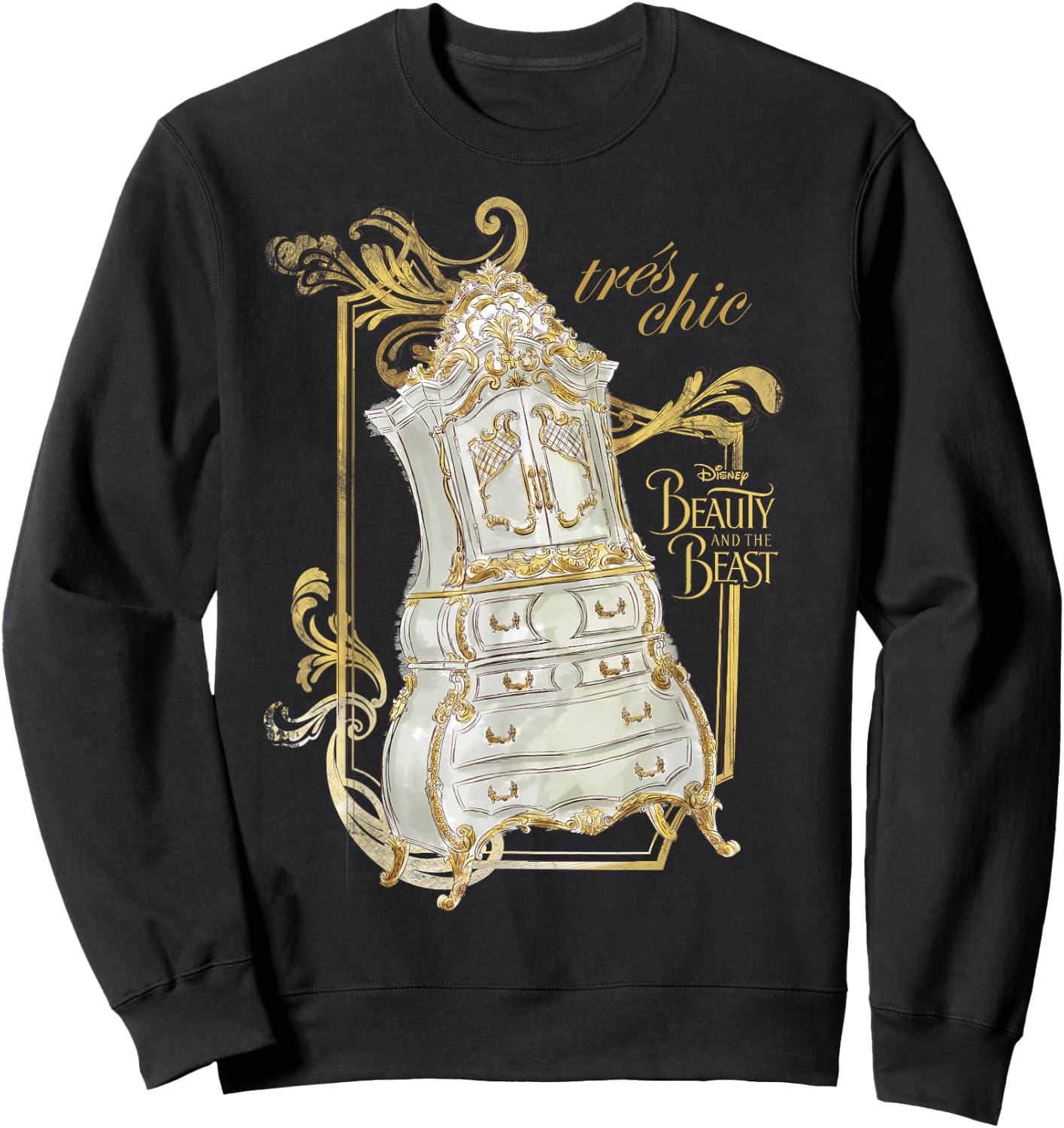 Disney Beauty & The Beast Wardrobe Tres Chic Graphic Sweatshirt - Sweatshirt | Black