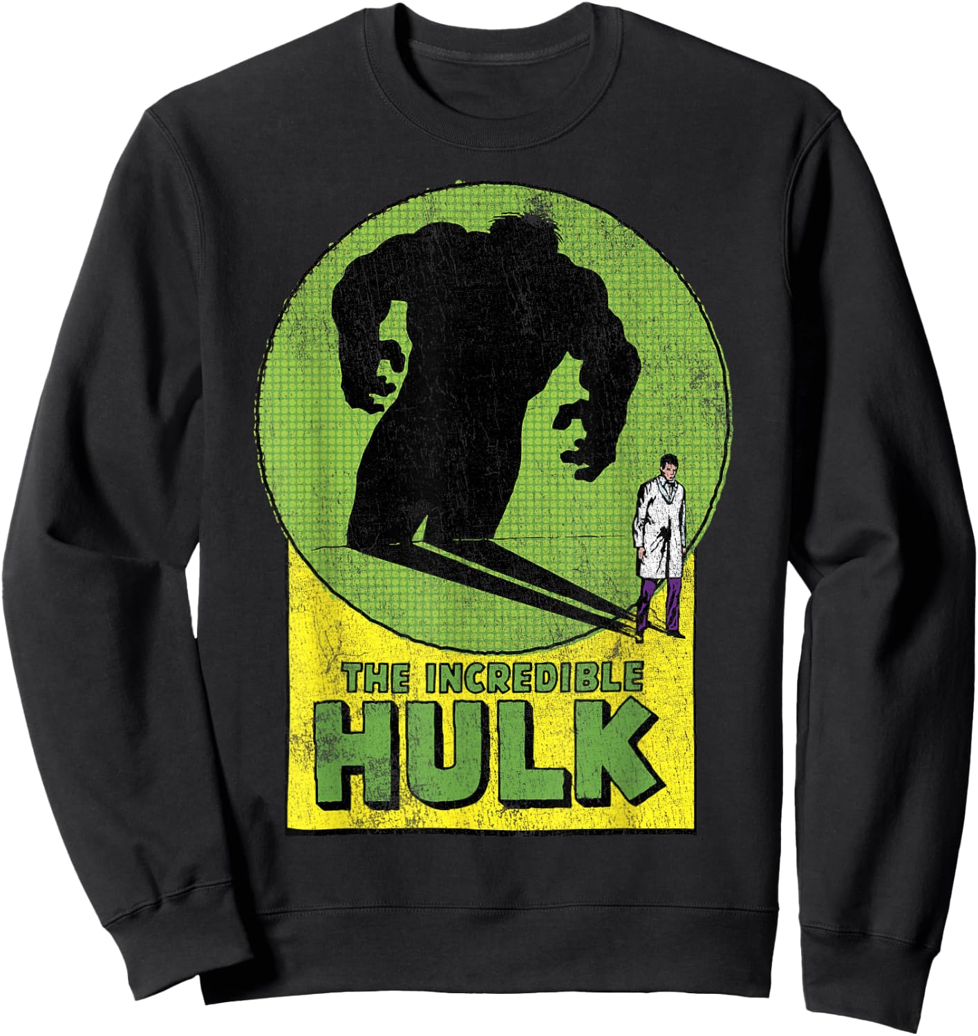 Marvel Hulk Transformation Shadow Graphic Sweatshirt - Sweatshirt | Black
