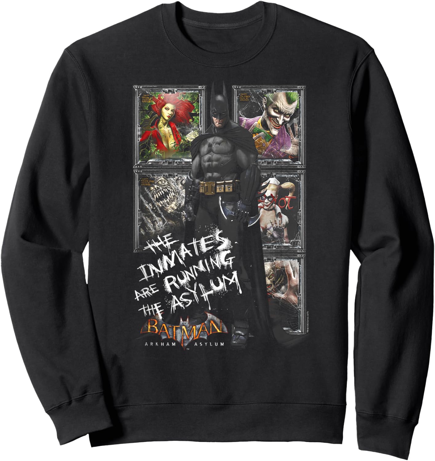 Batman: Arkham Asylum Running the Asylum Sweatshirt - Sweatshirt | Black