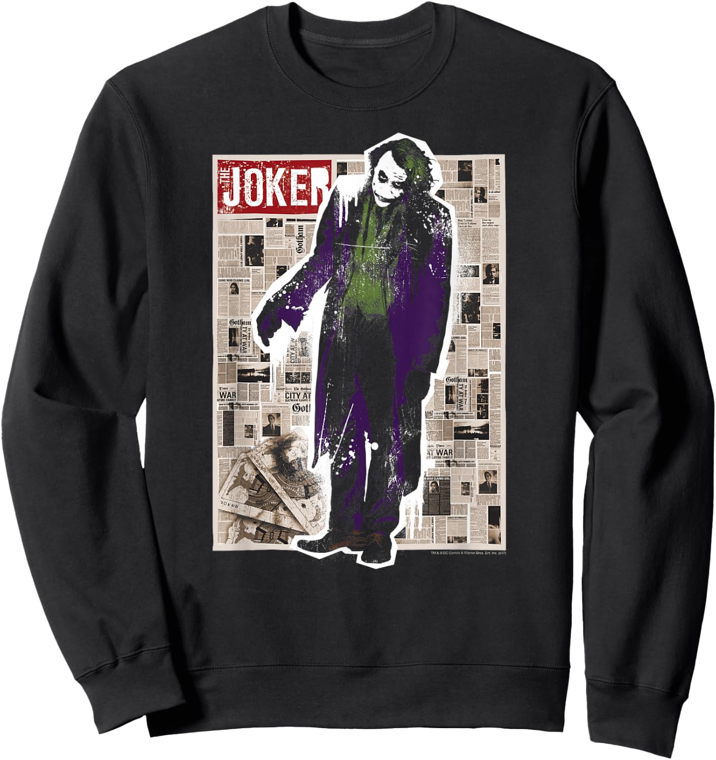 Batman Dark Knight Joker Funny Pages T Shirt Sweatshirt - Sweatshirt | Black