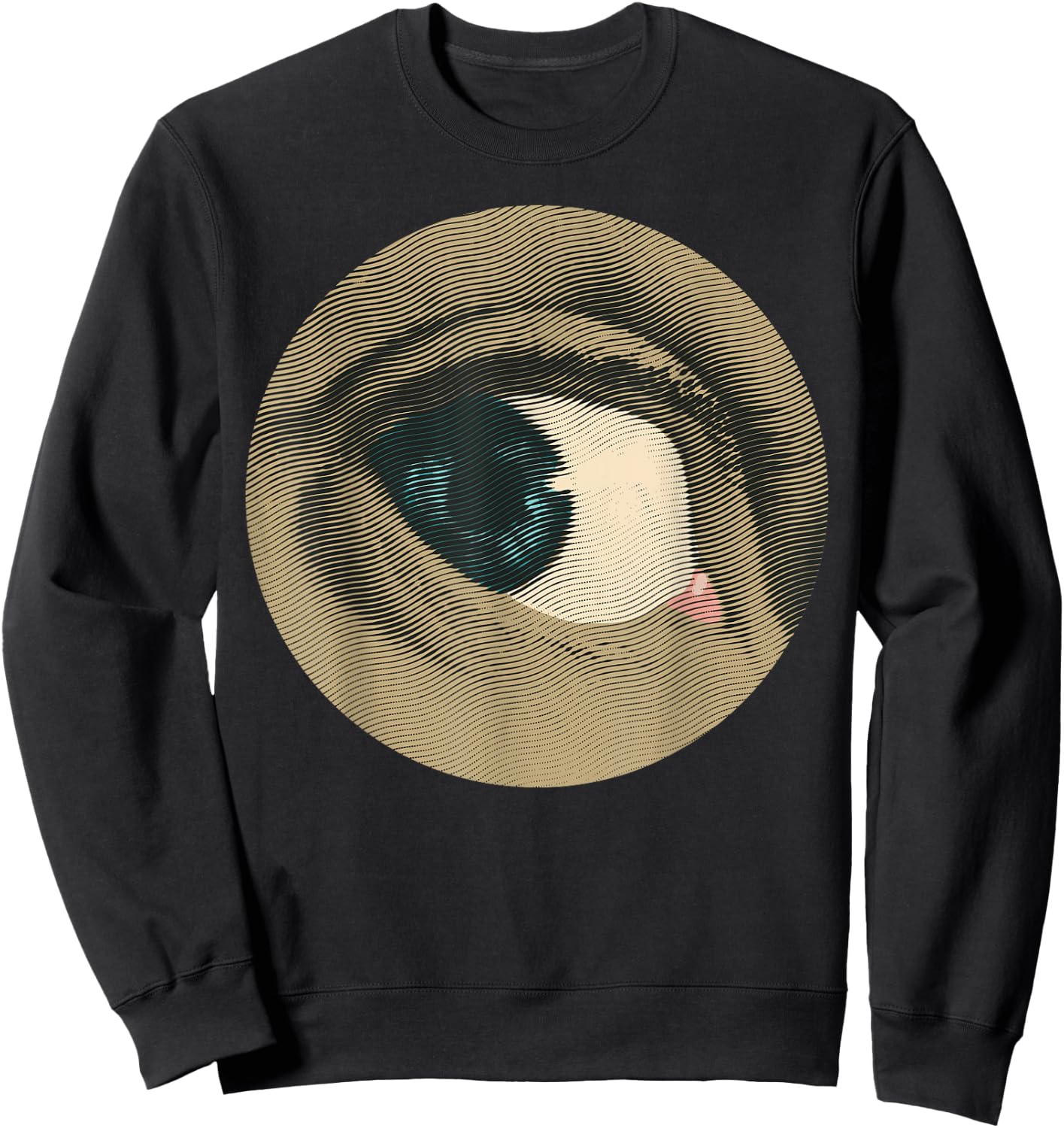 Halftone Eyeball - Vintage Eye Engraving Sweatshirt - Sweatshirt | Black