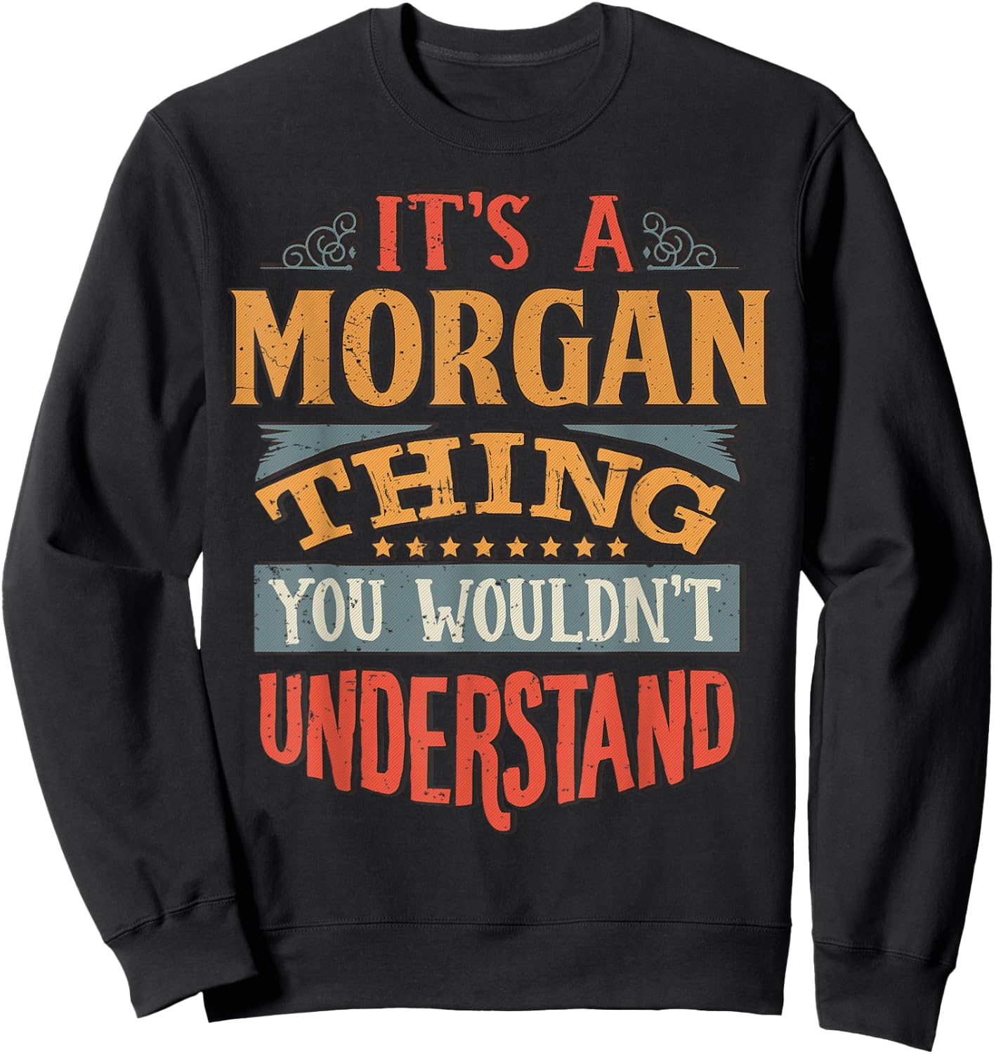 Morgan Name Sweatshirt - Sweatshirt | Black