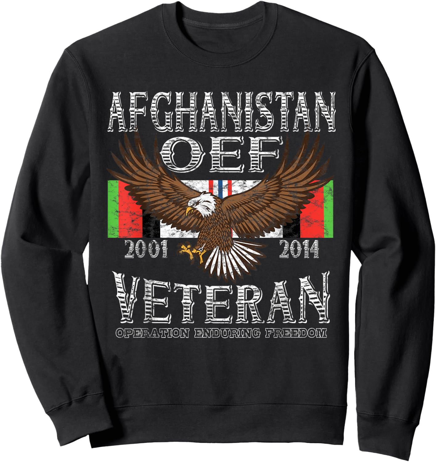 OEF Veteran Shirt- Afganistan Operation Enduring Freedom Sweatshirt - Sweatshirt | Black