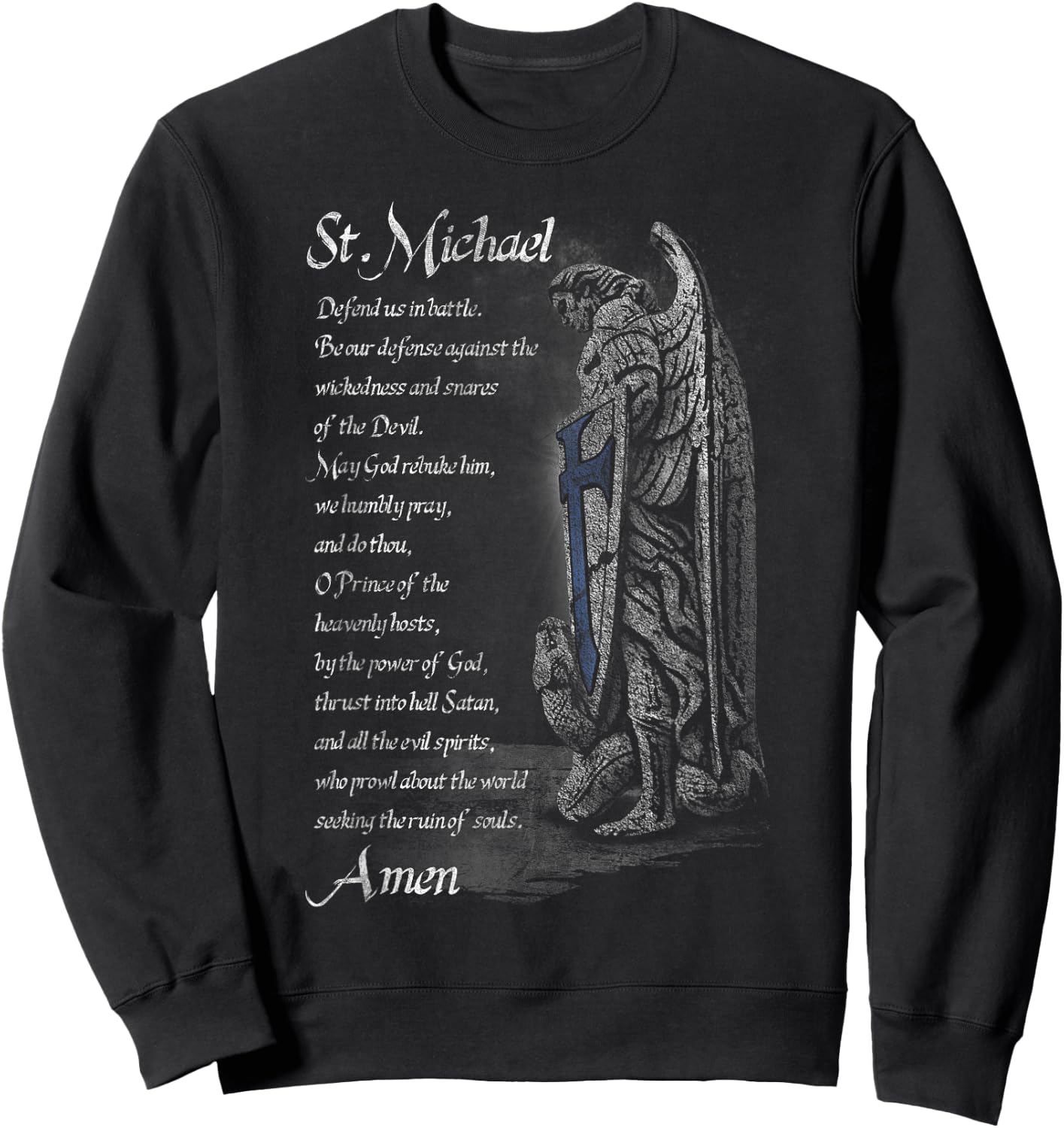 Thin Blue Line - St Michael Sweatshirt - Sweatshirt | Black