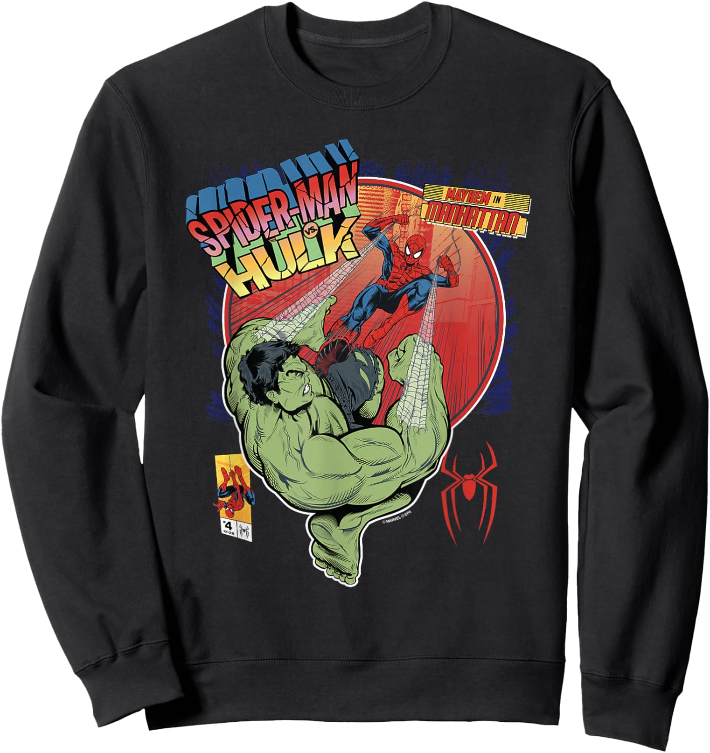 Marvel Spider-Man: New Day Hulk Mayhem in Manhattan Sweatshirt - Sweatshirt | Black