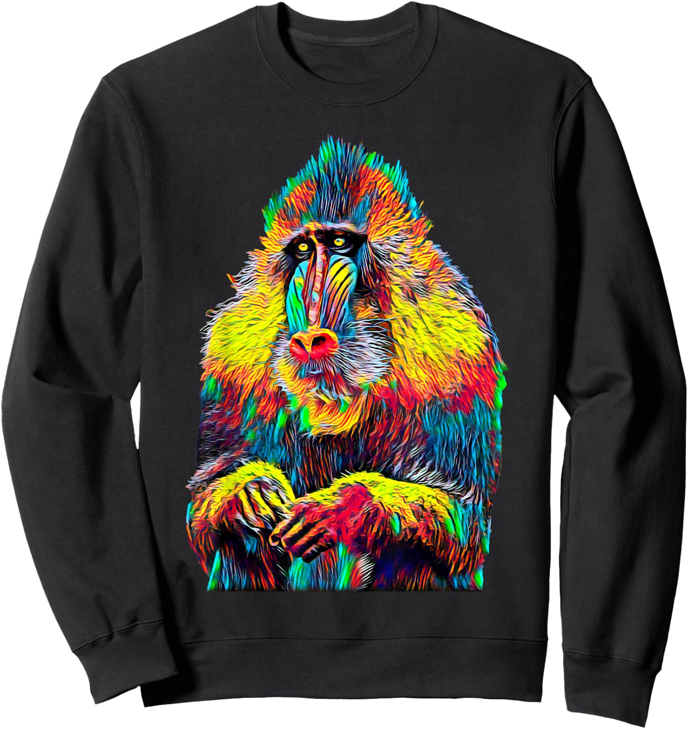 Mandrill Monkey Sweatshirt - Sweatshirt | Black
