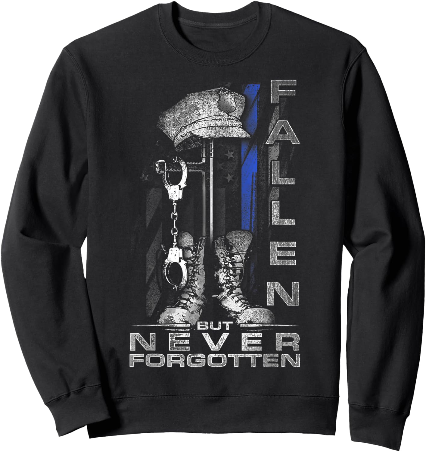 Thin Blue Line - Fallen But Never Forgotten Sweatshirt - Sweatshirt | Black