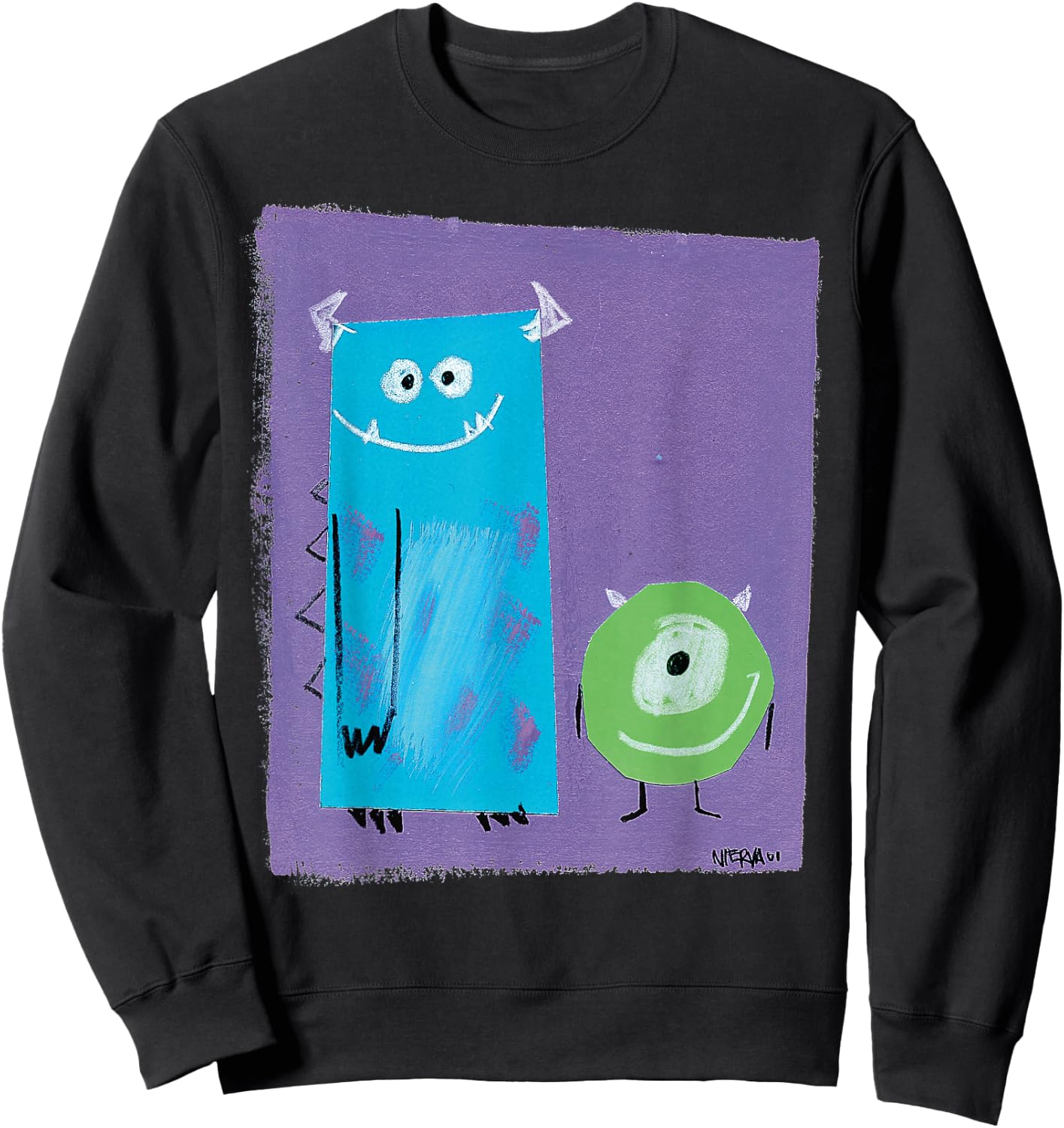 Disney Pixar Monsters University Sulley & Mike Fine Art Duo Sweatshirt - Sweatshirt | Black