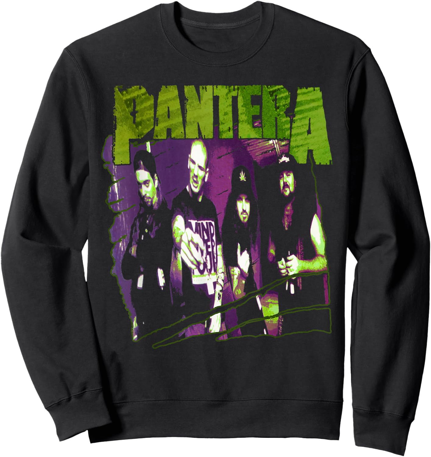 Pantera Official Vintage Group Sketch Sweatshirt - Sweatshirt | Black