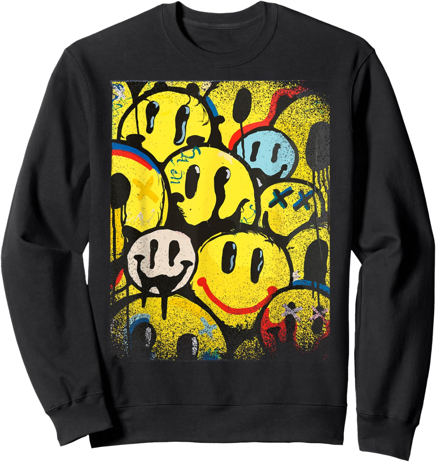 Funny Trippy Vaporwave EDM Rave Festival House Techno Sweatshirt - Sweatshirt | Black