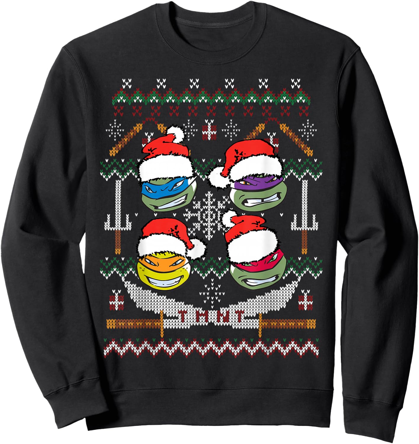 Teenage Mutant Ninja Turtles Christmas Sweater Sweatshirt - Sweatshirt | Black