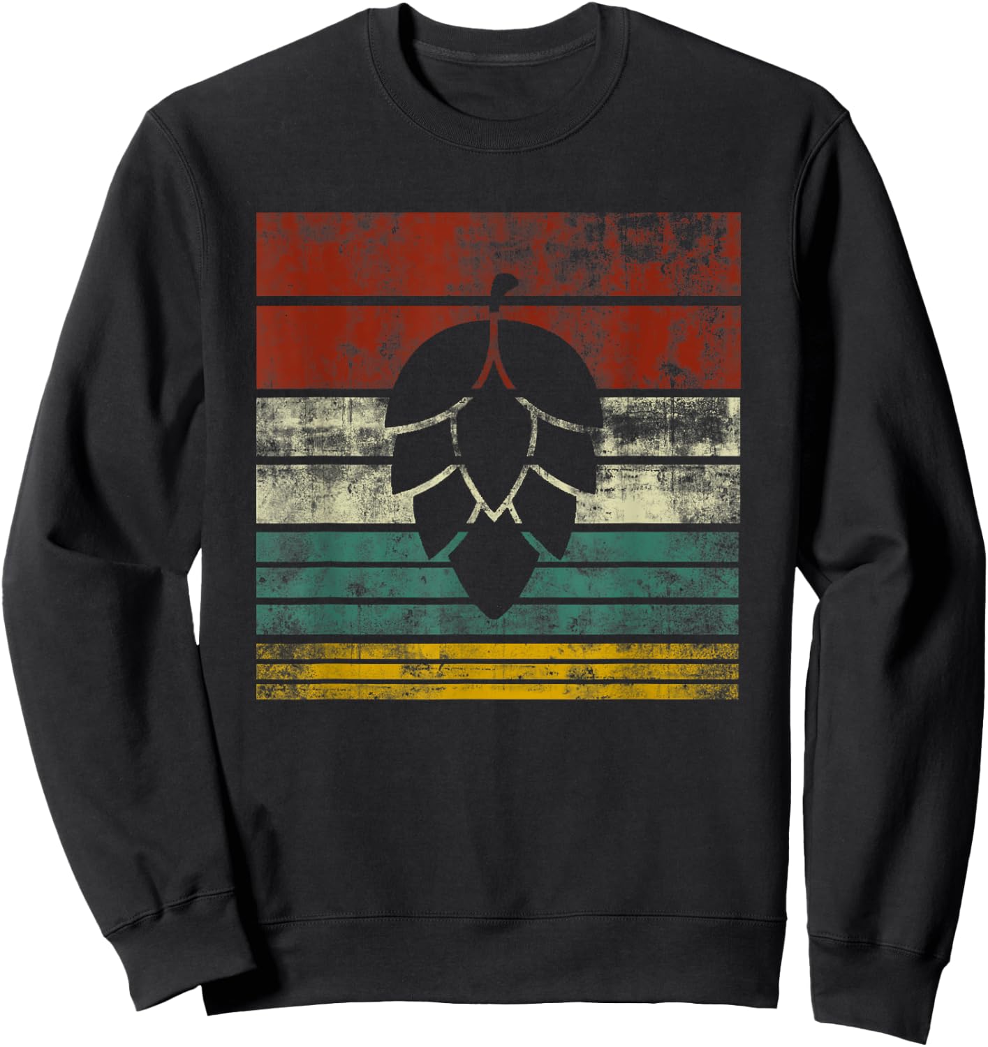 Vintage Hop Leaf Shirt Home Brewers & Lovers of Hoppy Beer Sweatshirt - Sweatshirt | Black