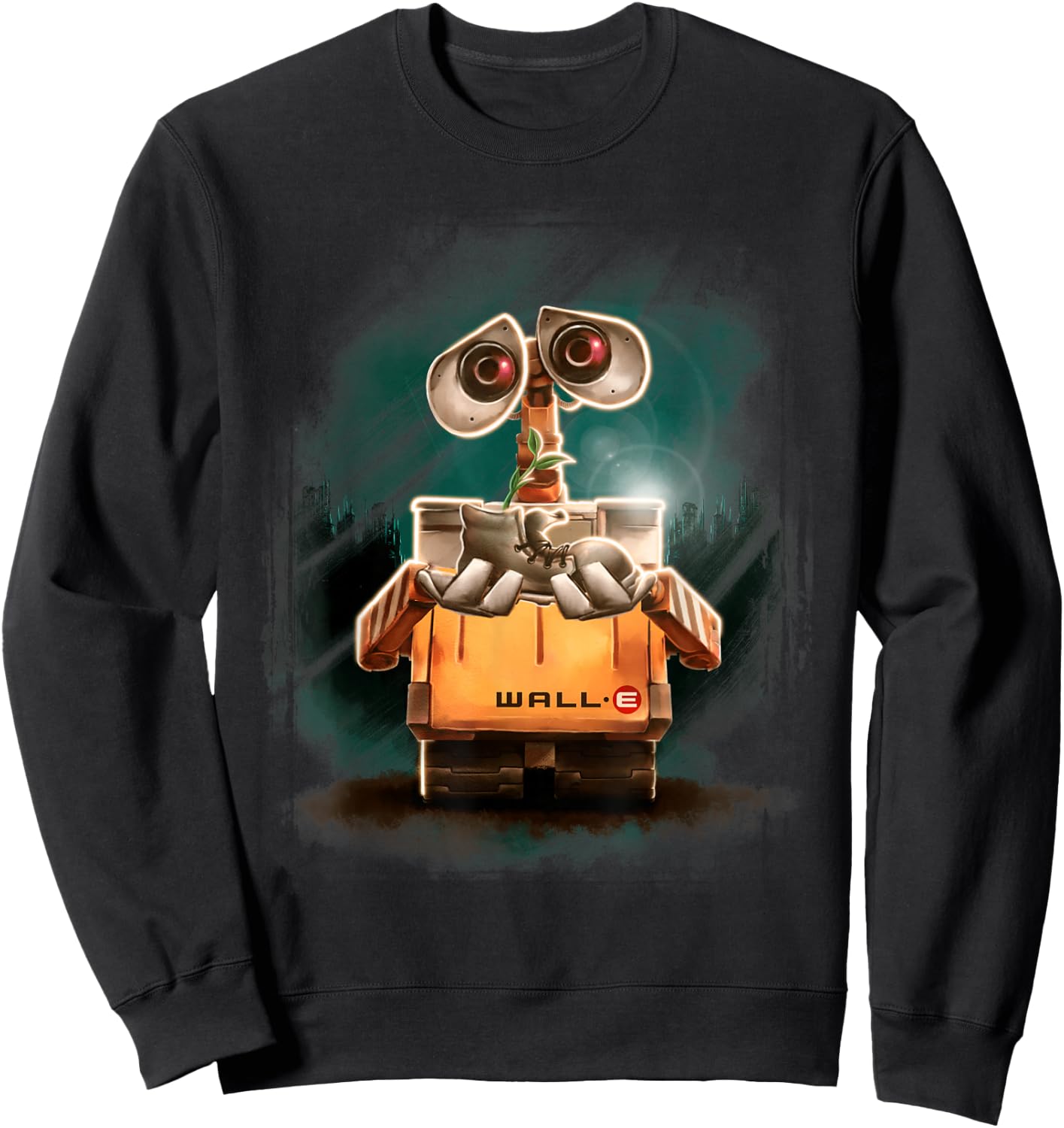 Disney Pixar Wall-E Plant Shoe Night Graphic Sweatshirt - Sweatshirt | Black