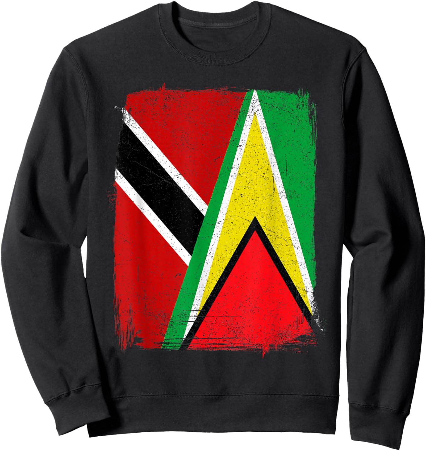 Trinidadian Guyanese Flag Guyana Trinidad Tobago Sweatshirt - Sweatshirt | Black