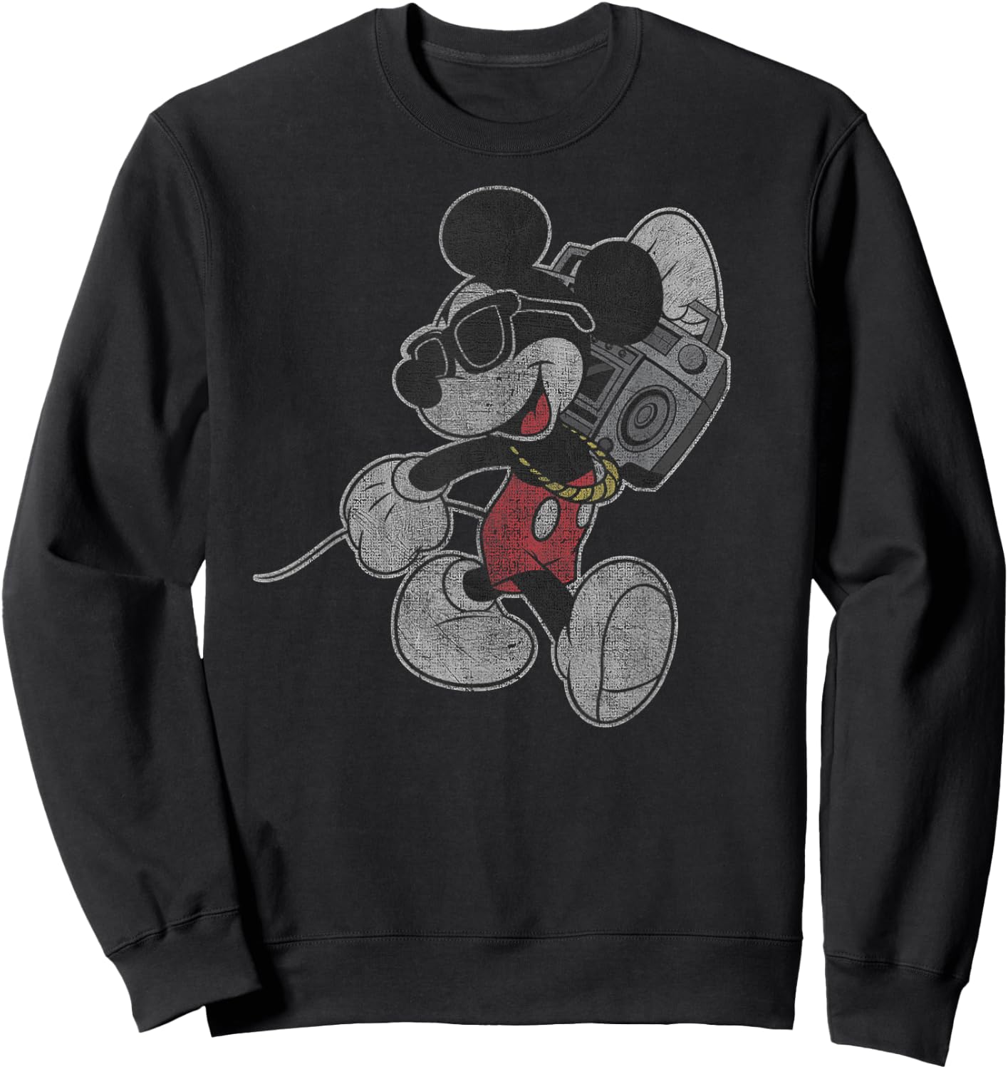 Disney - Mickey Mouse w. Boombox Sweatshirt - Sweatshirt | Black