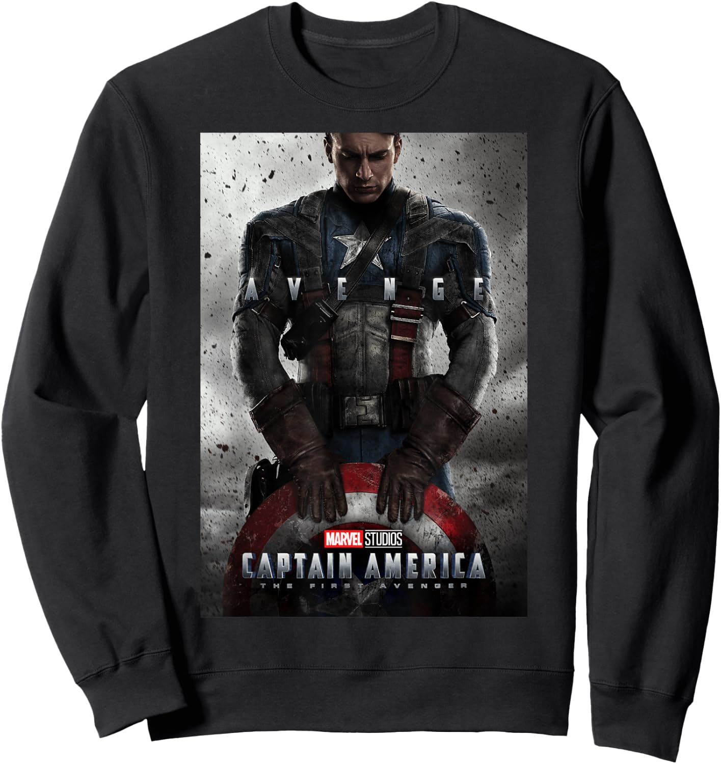 Marvel Studios Captain America Movie Poster Sweatshirt - Sweatshirt | Black