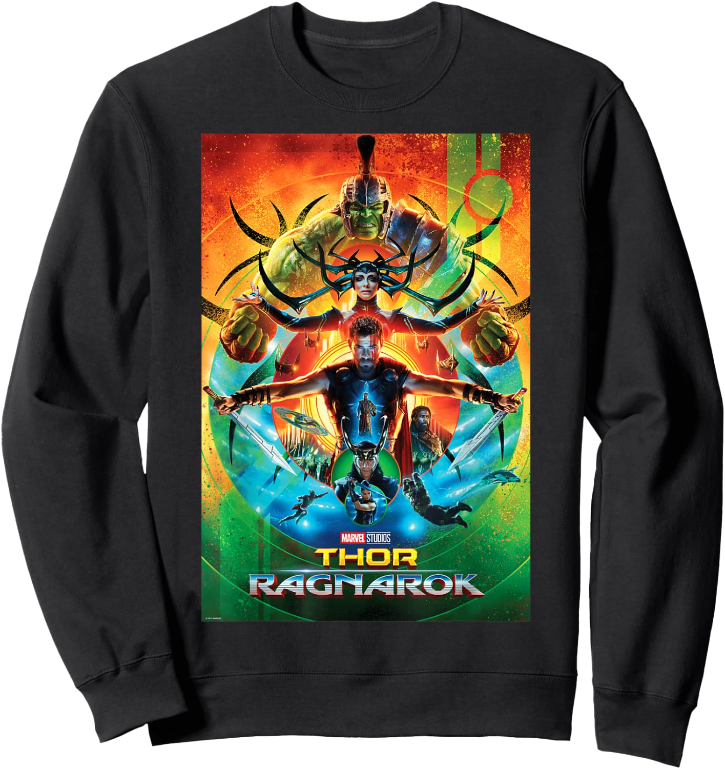 Marvel Studios Thor Ragnarok Movie Poster Graphic Sweatshirt - Sweatshirt | Black