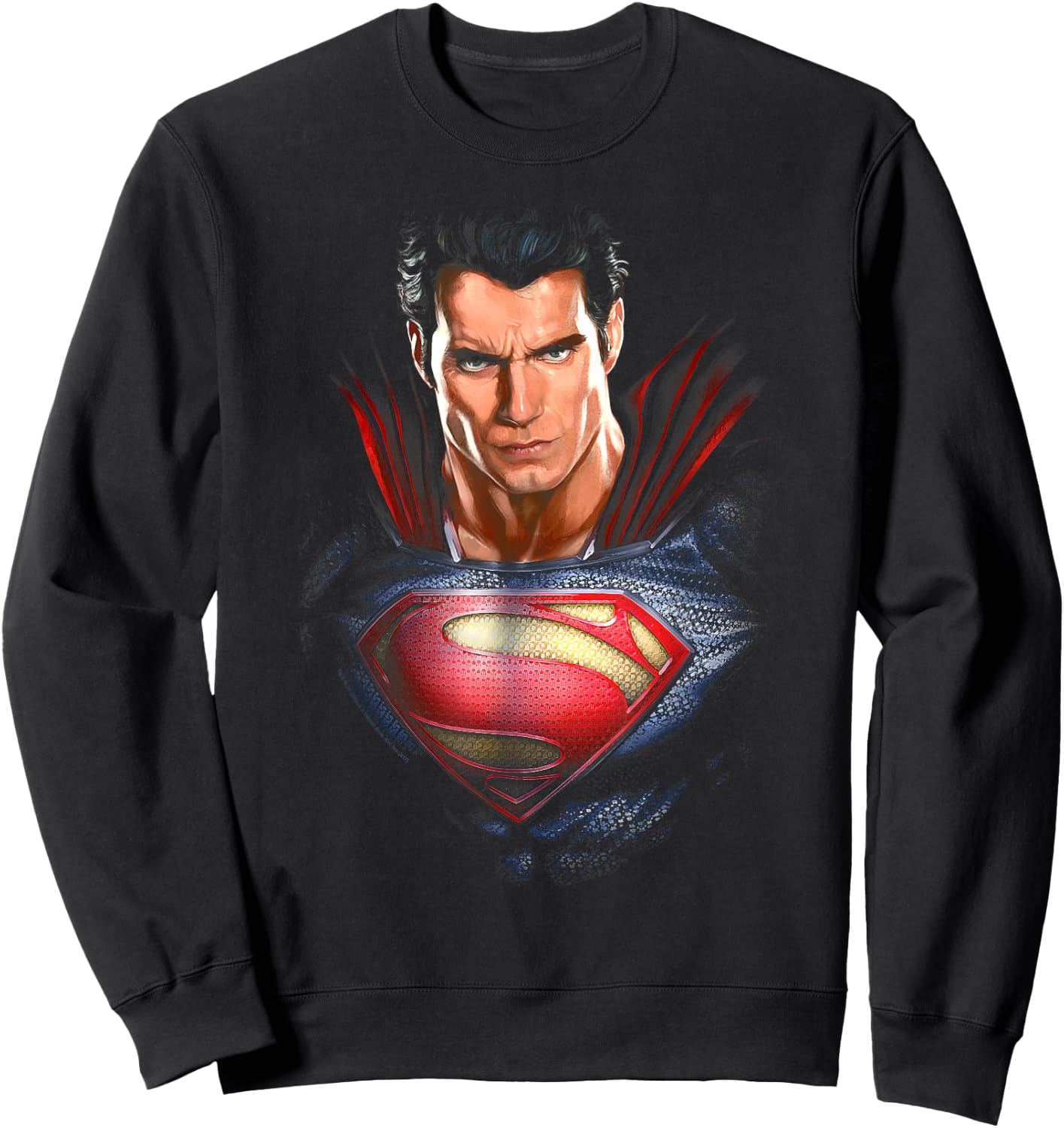 Superman Man of Steel Super Bust T Shirt Sweatshirt - Sweatshirt | Black
