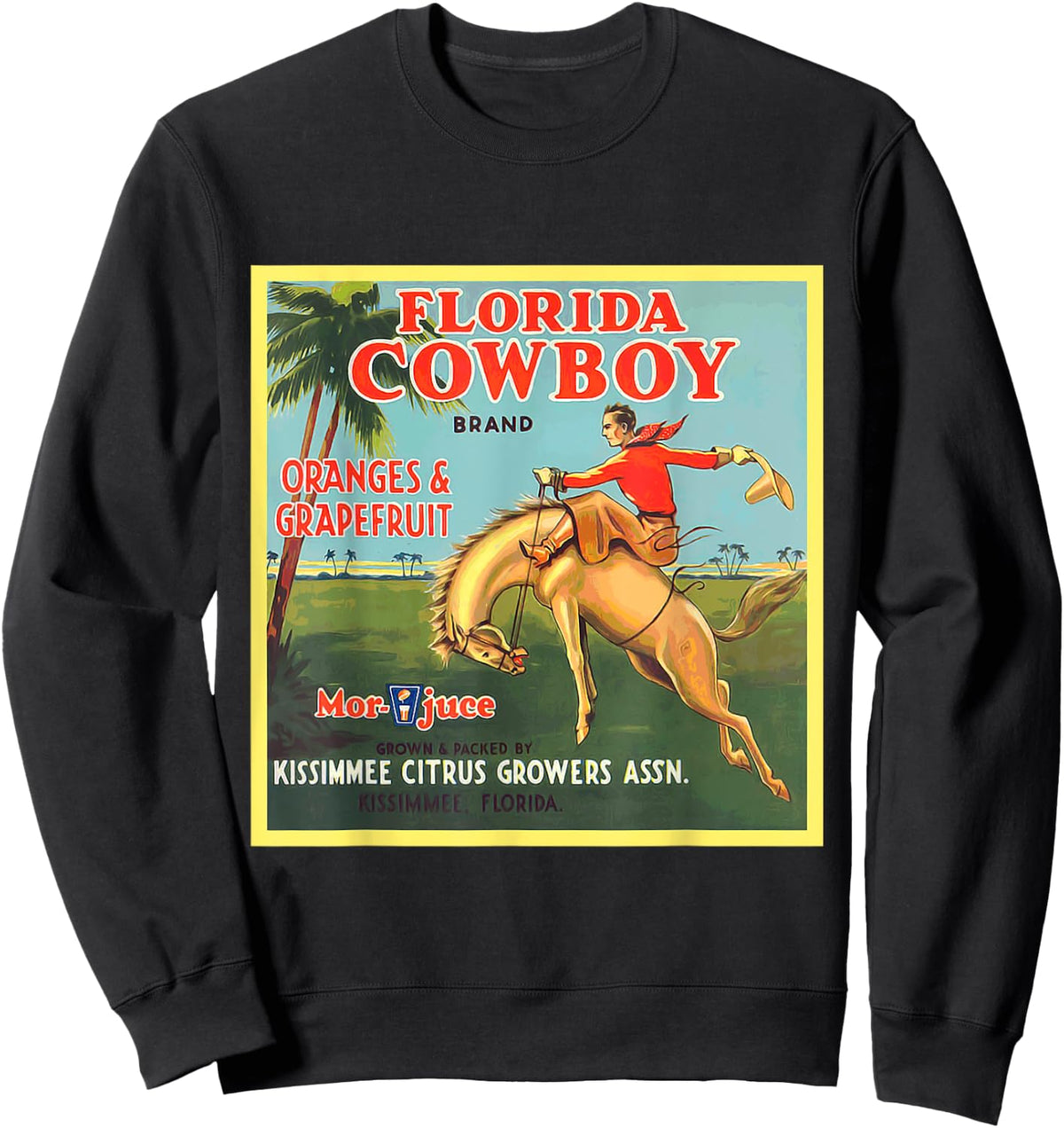 Florida Cowboy Horse Vintage Shirt Sweatshirt - Sweatshirt | Black