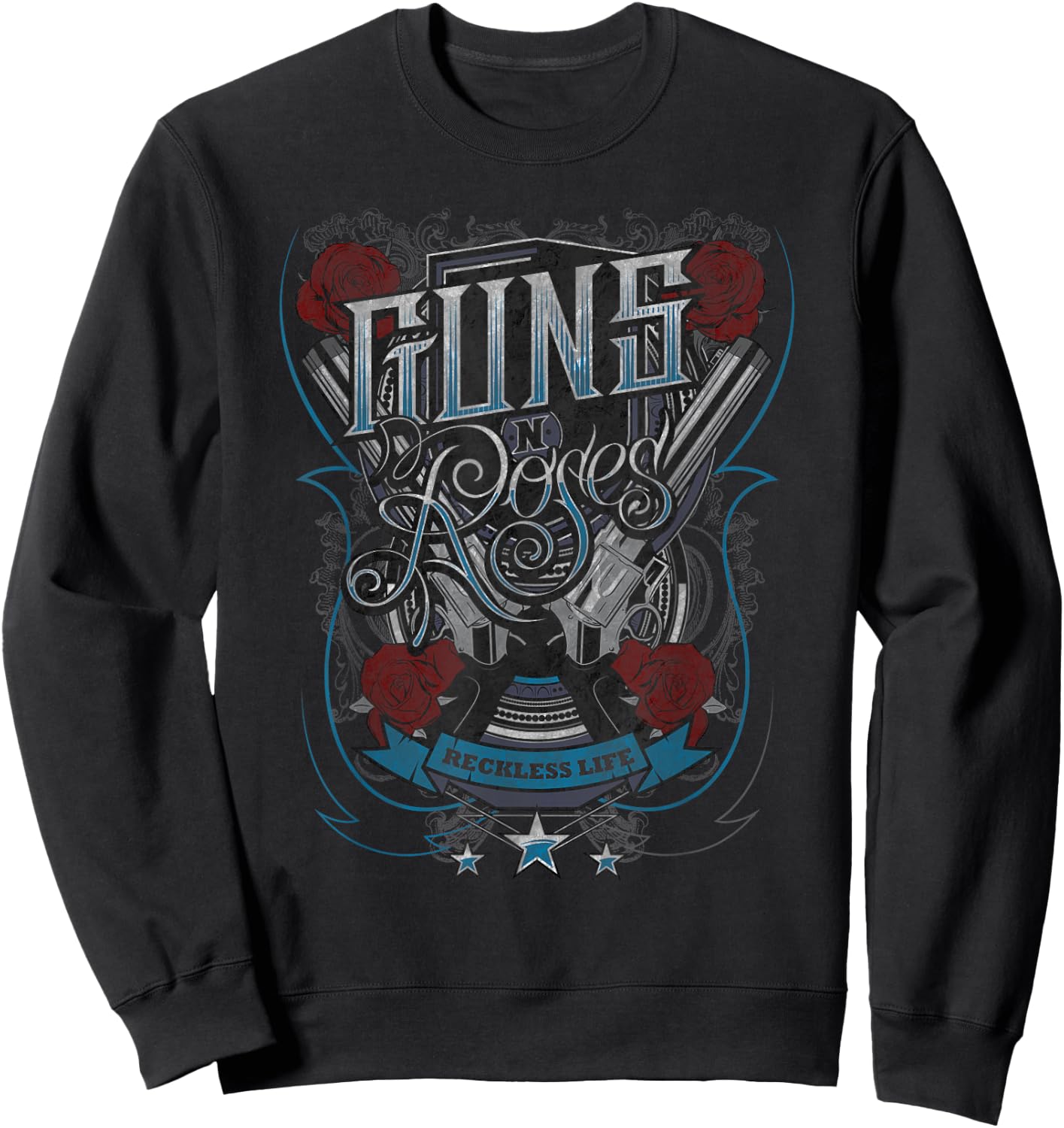 Guns N' Roses Official Reckless Life Guns Sweatshirt - Sweatshirt | Black
