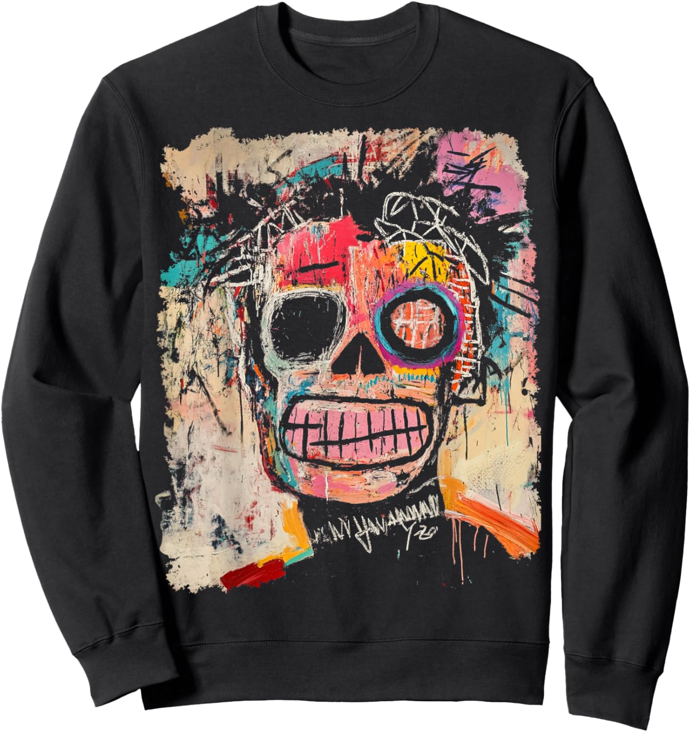 Abstract Art Graffiti 80s Sweatshirt - Sweatshirt | Black