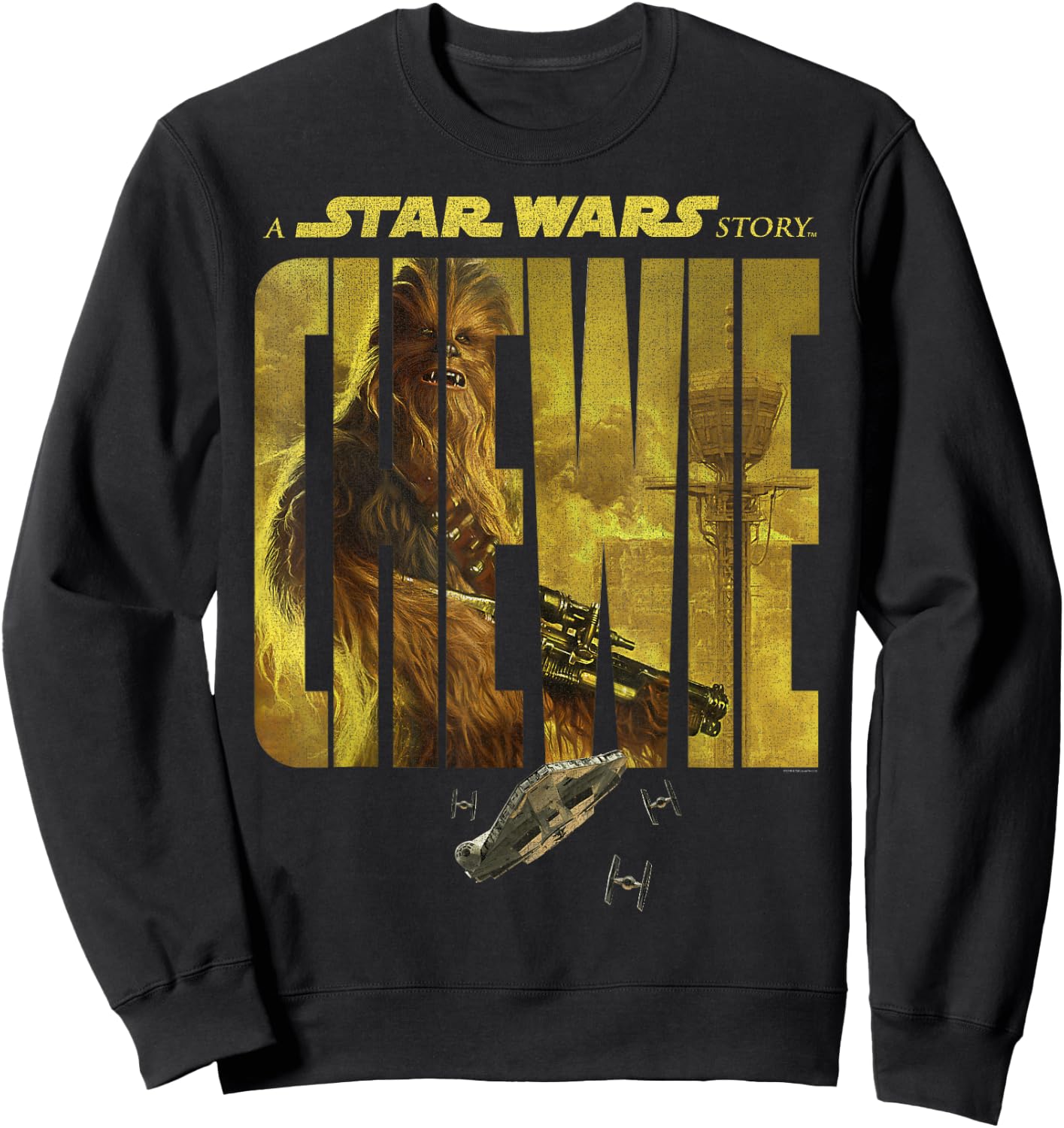 Star Wars Han Solo Story Chewie Logo Silhouette Fill Sweatshirt - Sweatshirt | Black