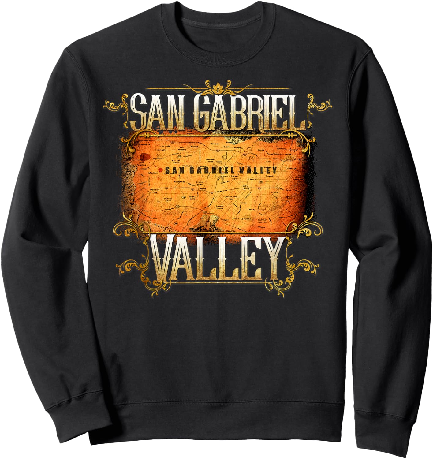 "SGV Shirt" San Gabriel Valley California Lover Sweatshirt - Sweatshirt | Black