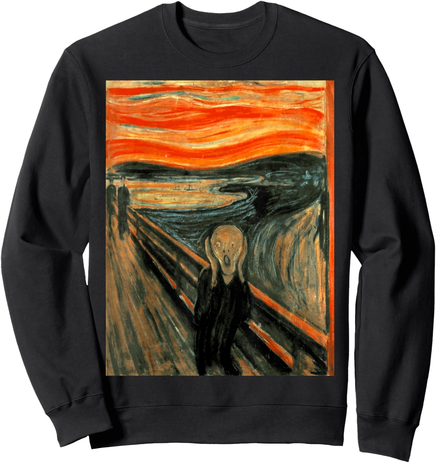 The Scream by Edvard Munch 1893 Expressionism Art Aesthetic Sweatshirt - Sweatshirt | Black