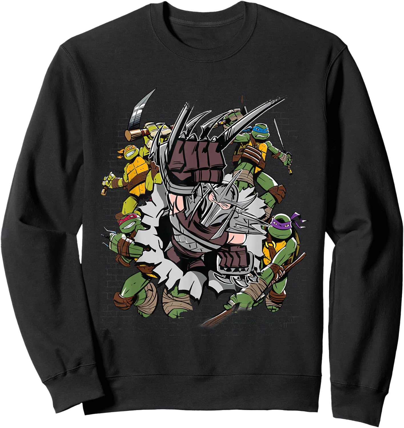 TMNT Shredder Group Shot Sweatshirt - Sweatshirt | Black