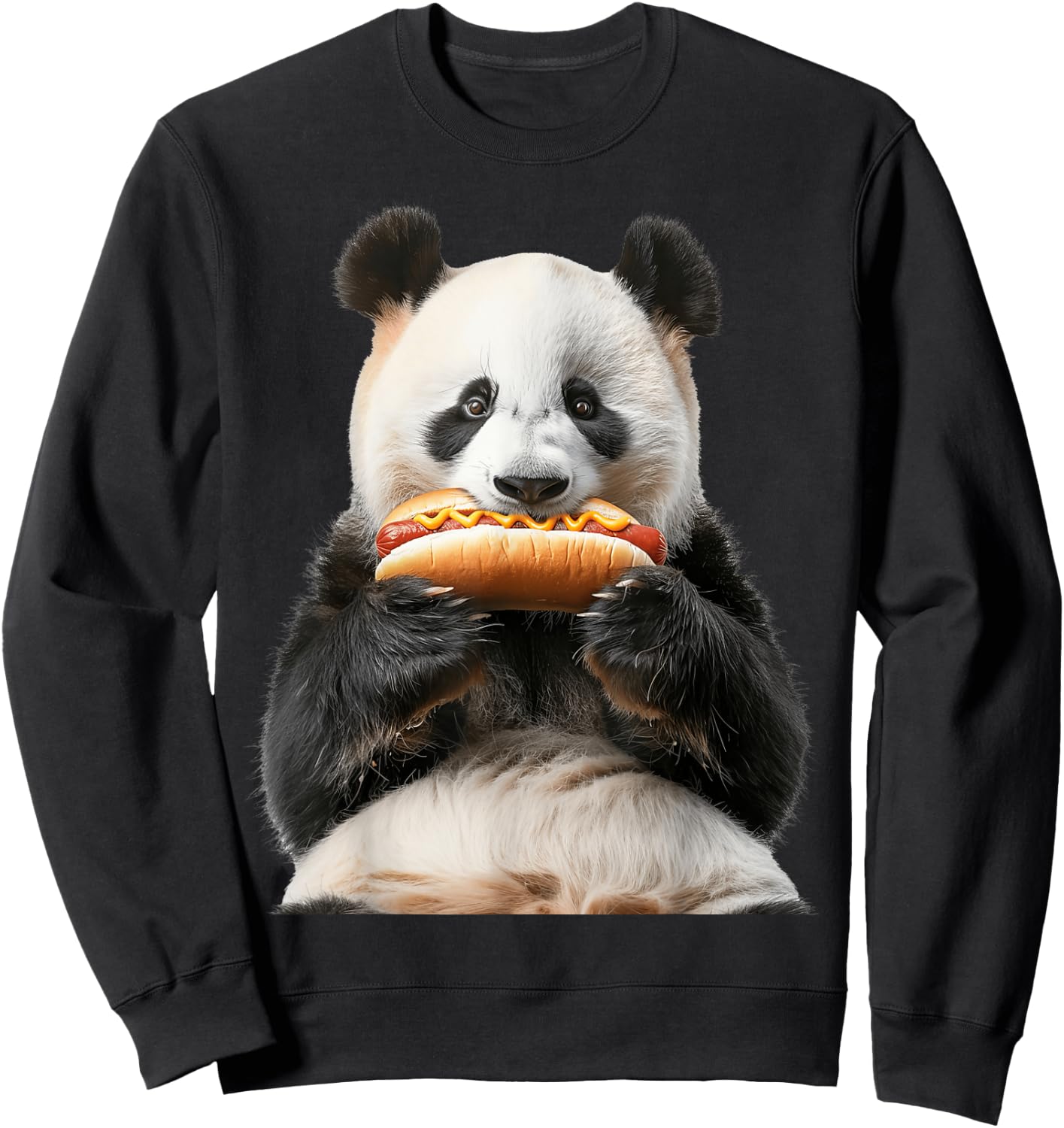 Panda Hotdog Sweatshirt - Sweatshirt | Black
