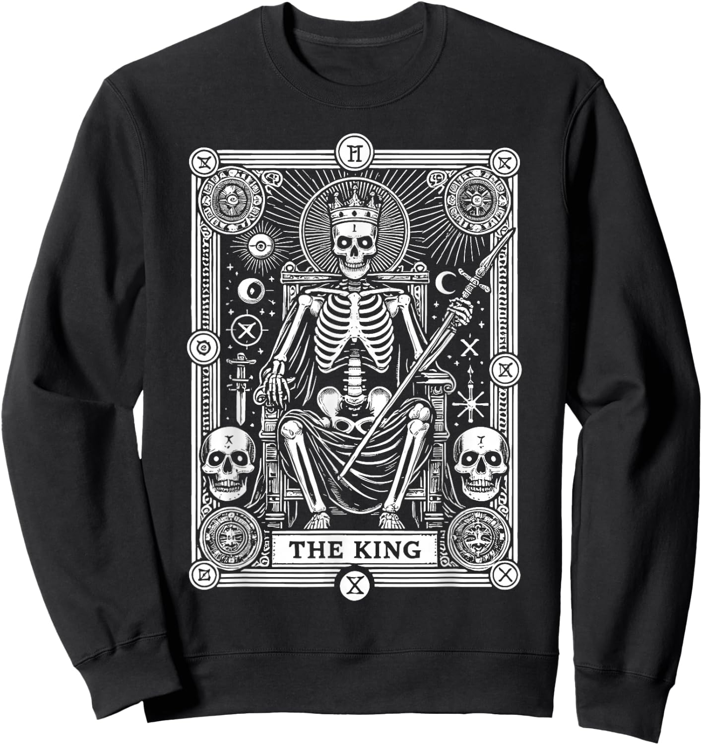 Tarot Card Occult Emo Gothic - The King Sweatshirt - Sweatshirt | Black